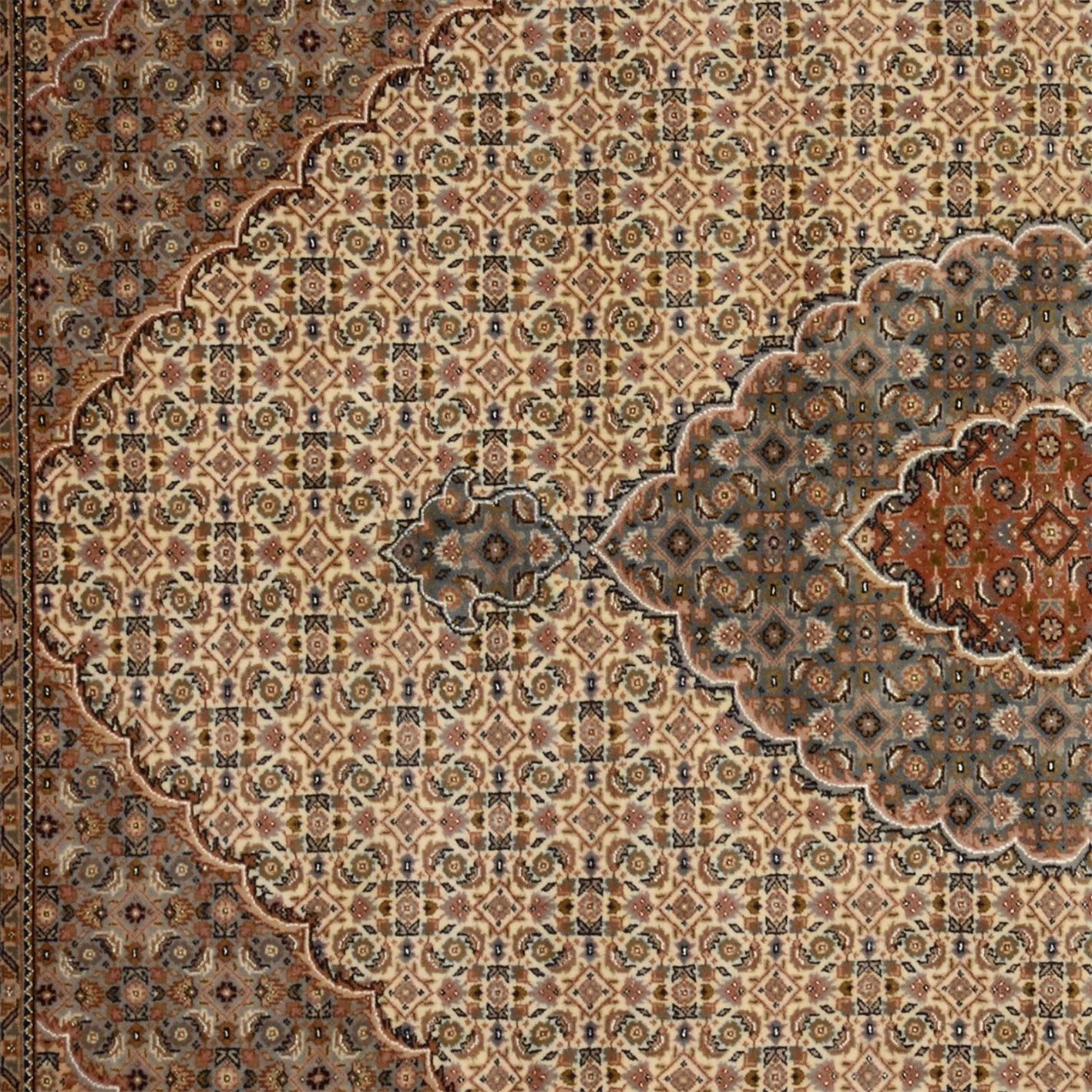 Bijar Indian Rug 249 × 310 cm, Wool, hand-knotted