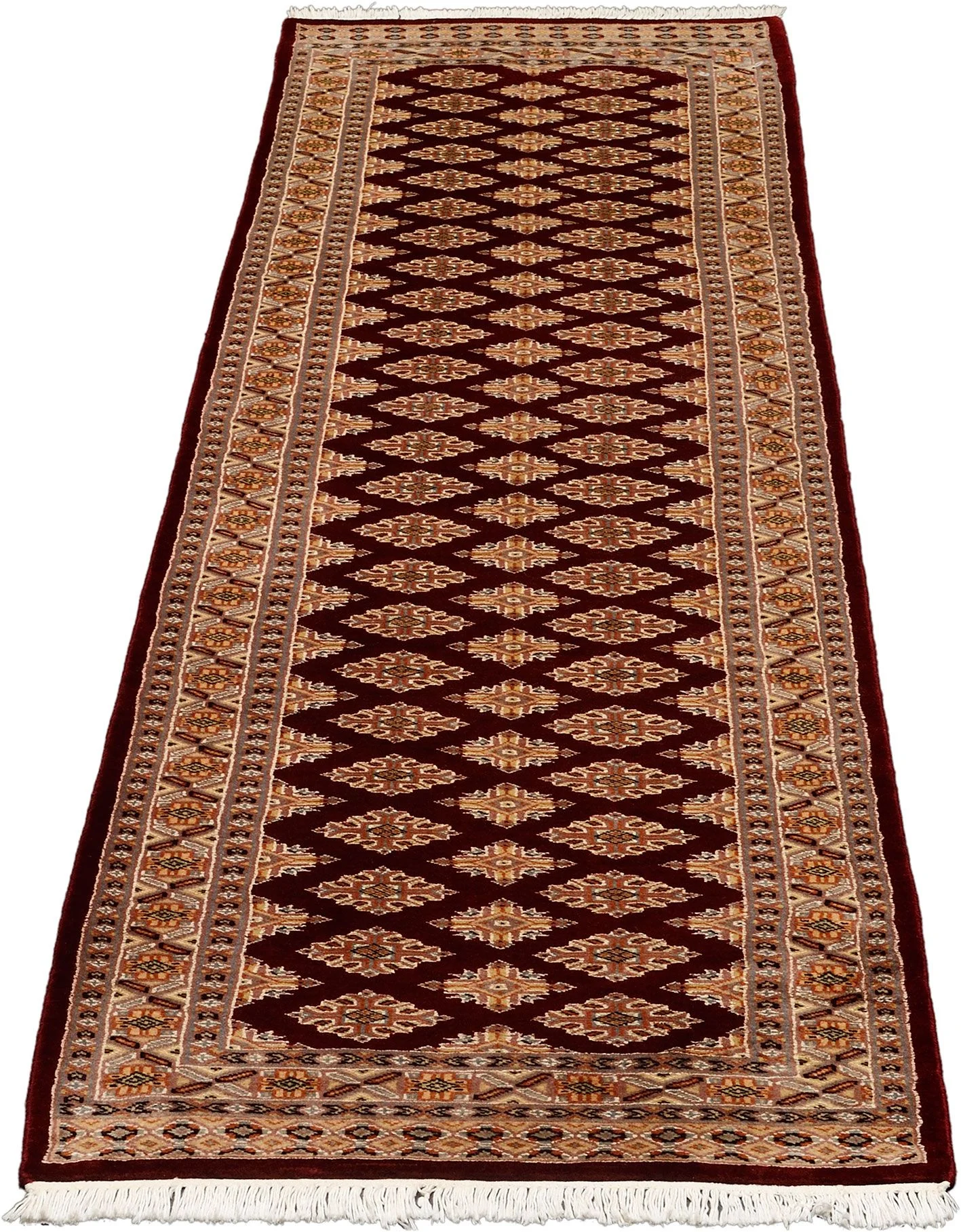 Pakistani Rug 79 × 301 cm, Wool & Silk, hand-knotted