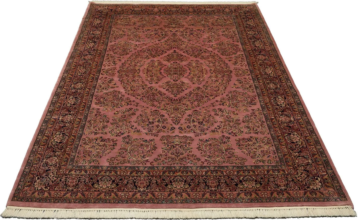 Sarouk Indian Rug — hand-knotted, 195 × 303 cm, Wool
