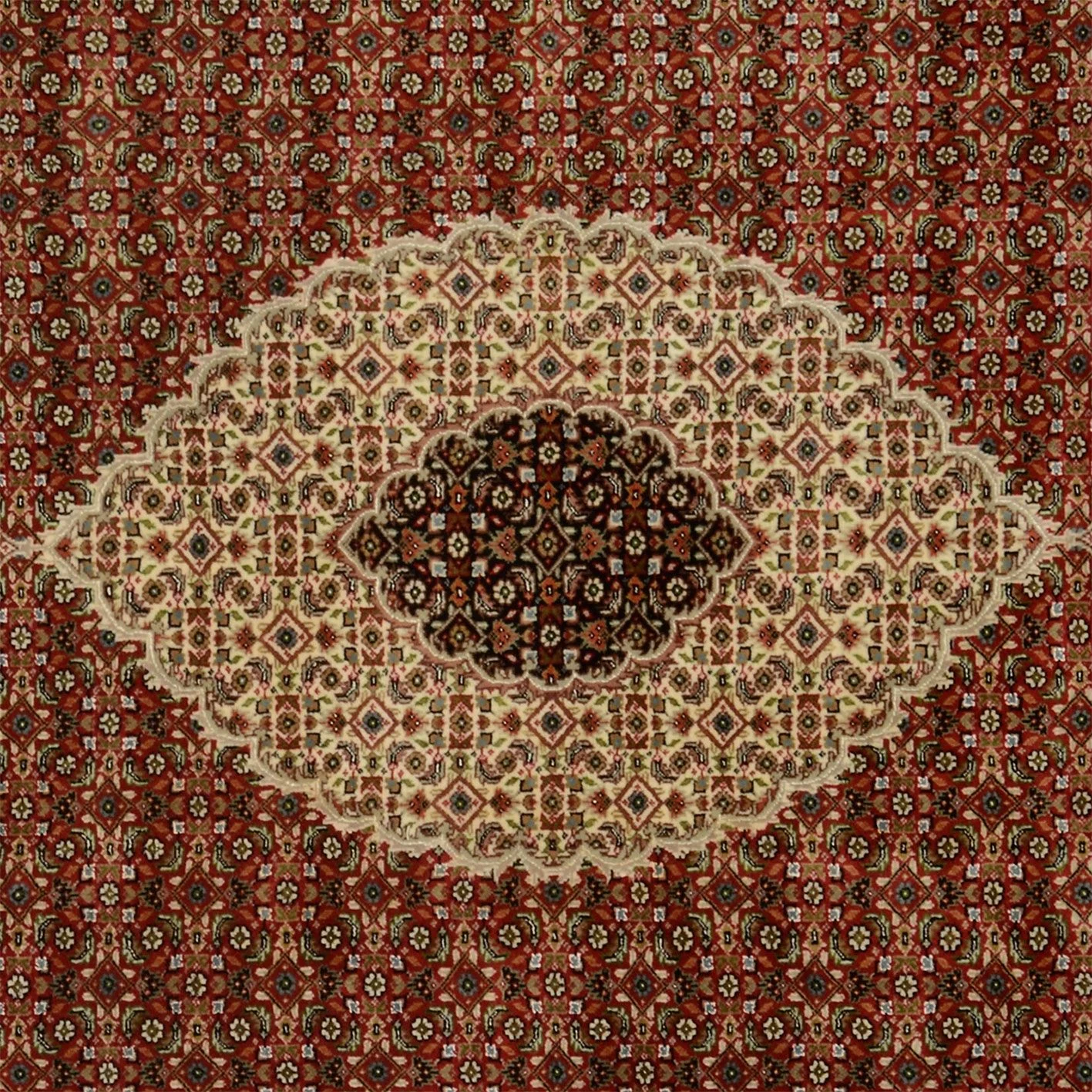Tabriz Indian Rug 250 × 345 cm, Wool, hand-knotted