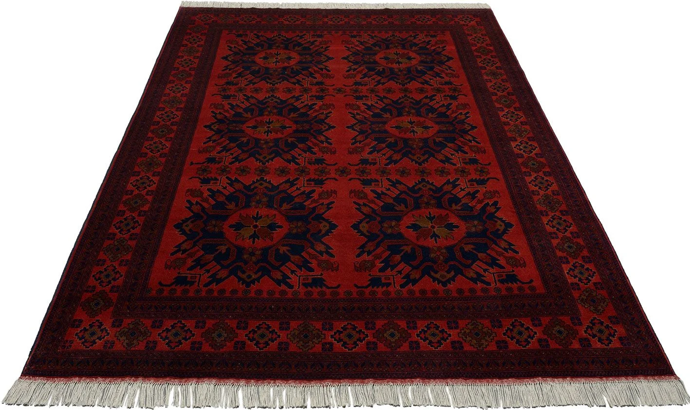 Afghan Rug 200 × 302 cm, Wool, hand-knotted