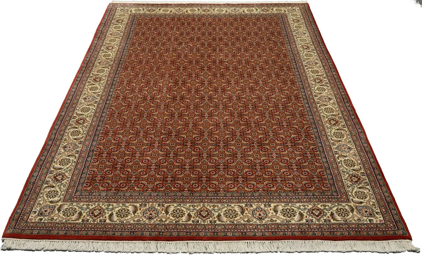 Hand-Knotted Wool Tabriz Indian Rug, 200 × 291 cm