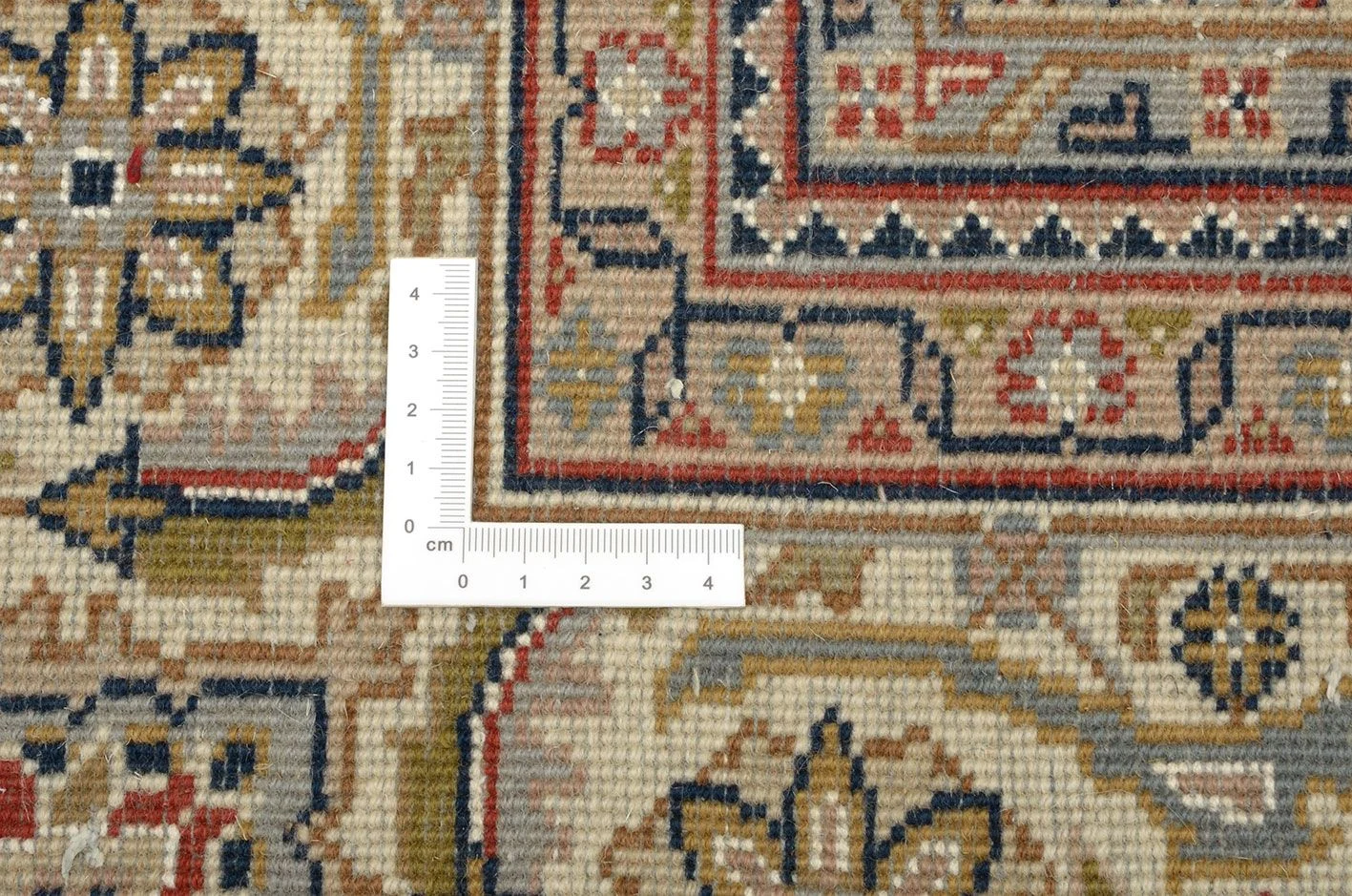 Hand-Knotted Wool Tabriz Indian Rug, 200 × 247 cm