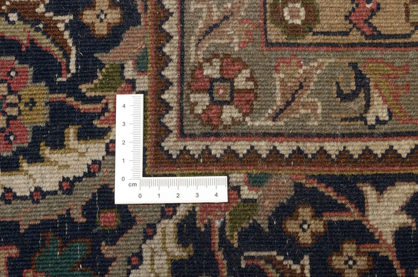 Hand-Knotted Wool Tabriz Indian Rug, 249 × 343 cm