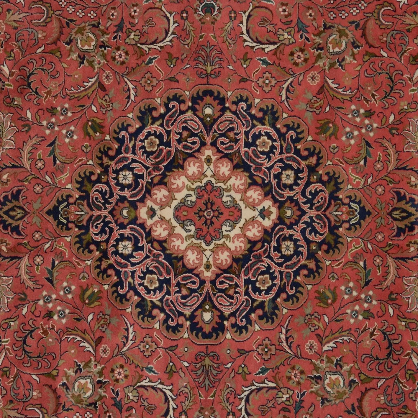 Hand-Knotted Wool Tabriz Indian Rug, 249 × 343 cm