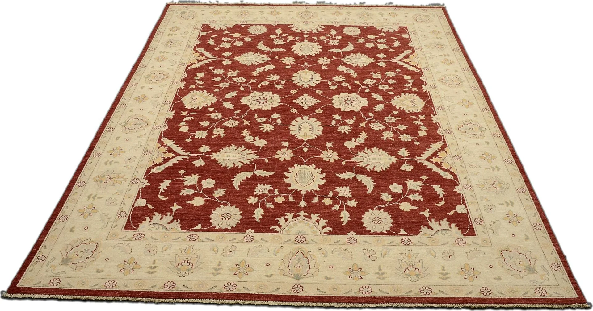 Hand-Knotted Wool Ziegler Pakistani Rug, 236 × 304 cm