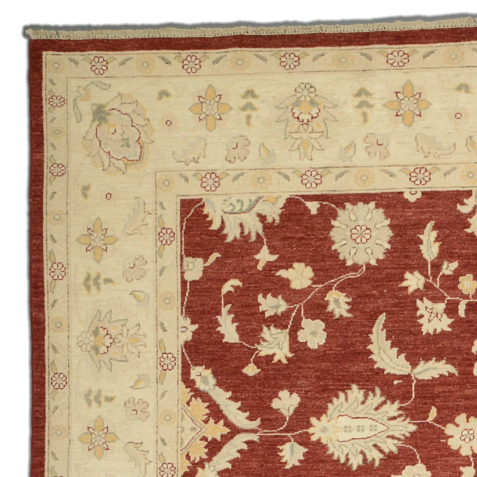 Hand-Knotted Wool Ziegler Pakistani Rug, 236 × 304 cm