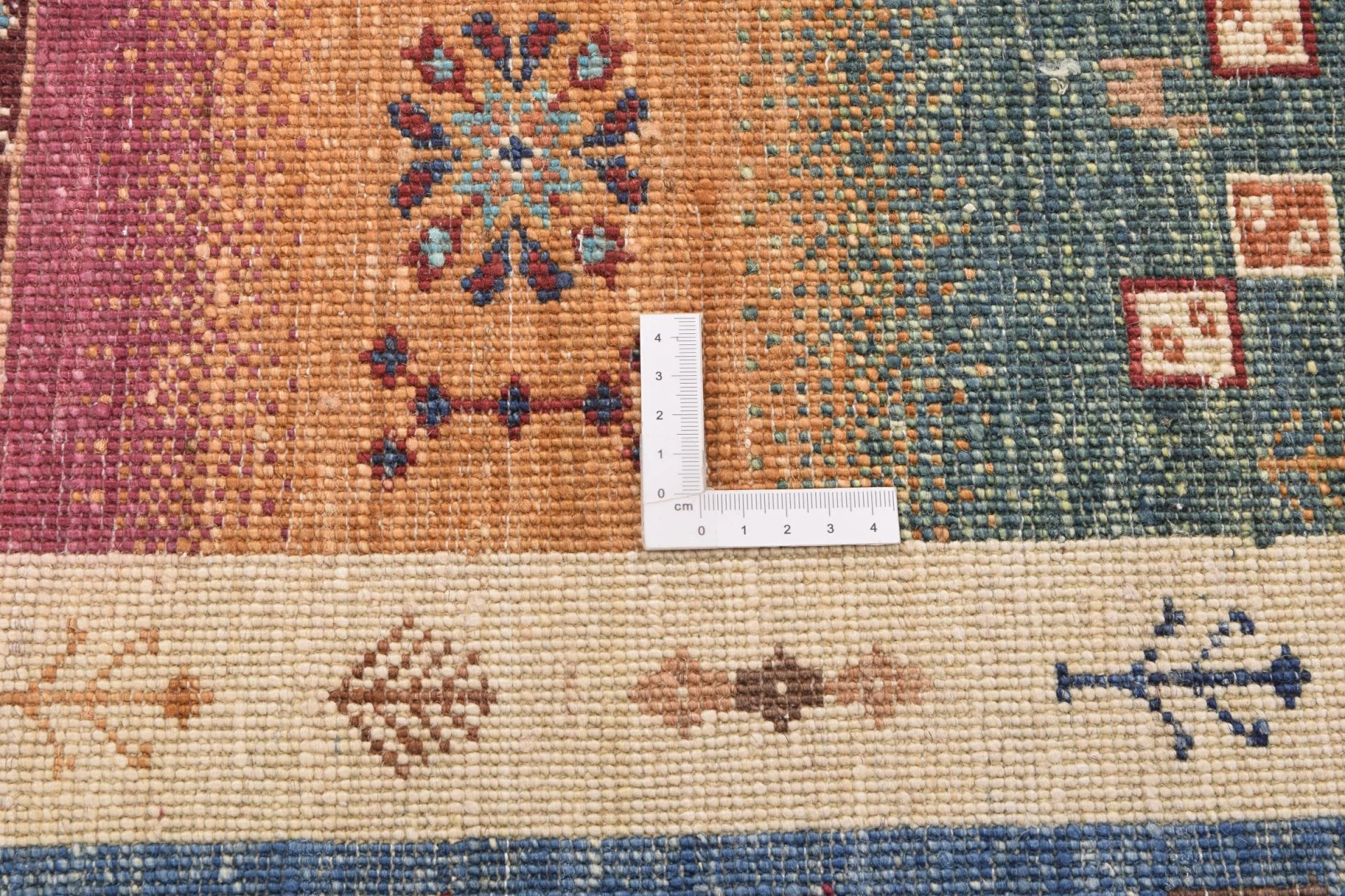 Hand-Knotted Wool Samarkand Afghan Rug, 171 × 244 cm