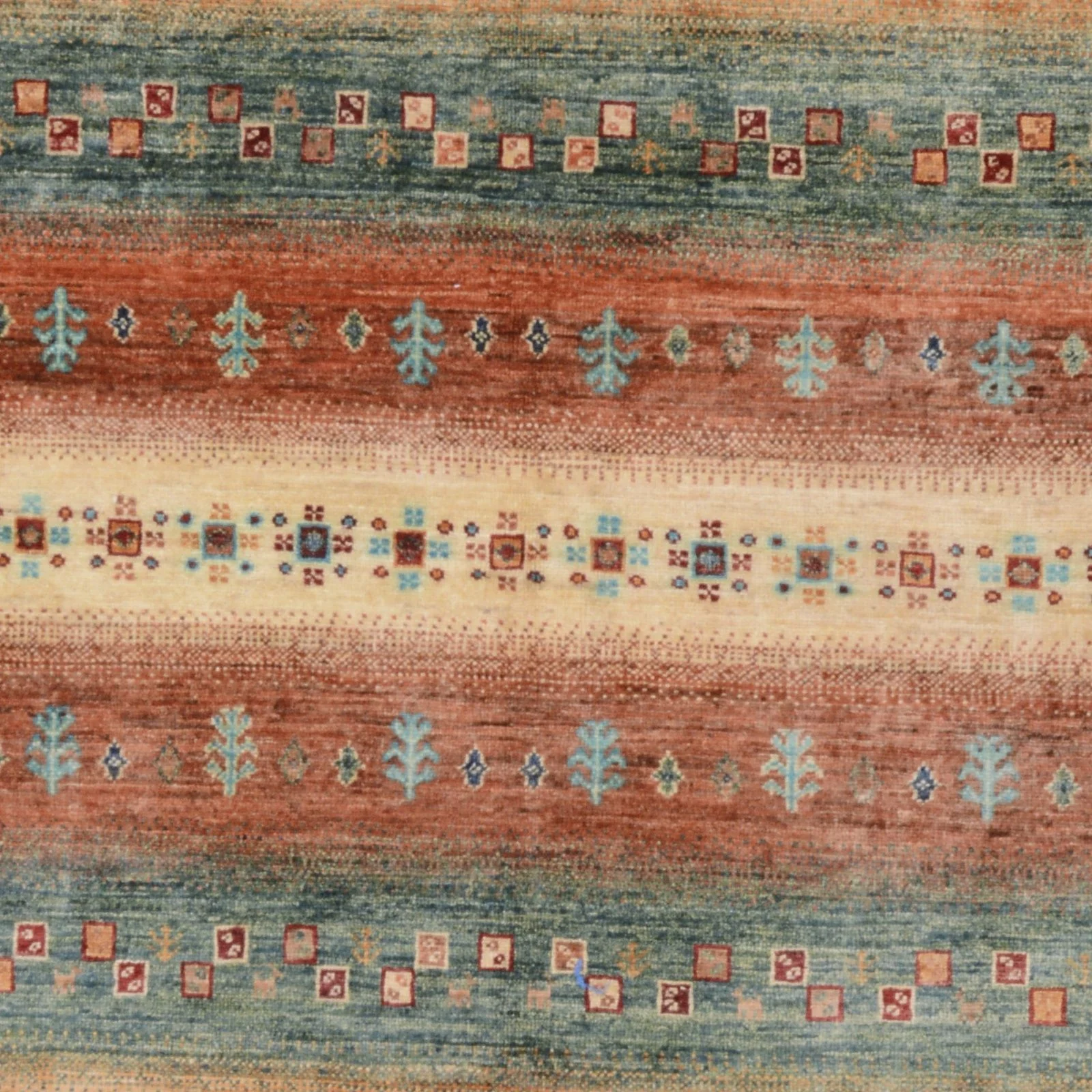 Hand-Knotted Wool Samarkand Afghan Rug, 171 × 244 cm