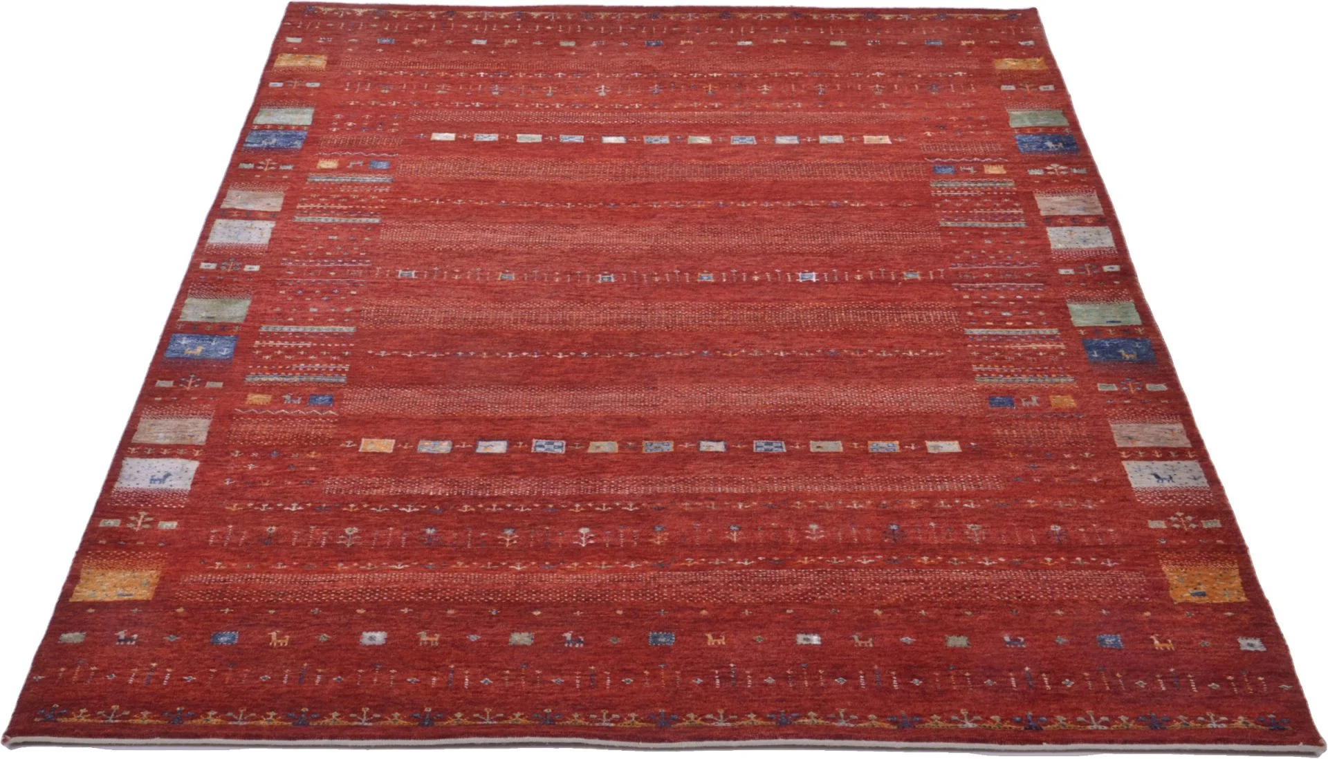 orientteppich-rizbaft-174-x-251-cm-schurwolle-handgeknupft-1 Loribaft Indian Rug 174 × 251 cm, Wool, hand-knotted