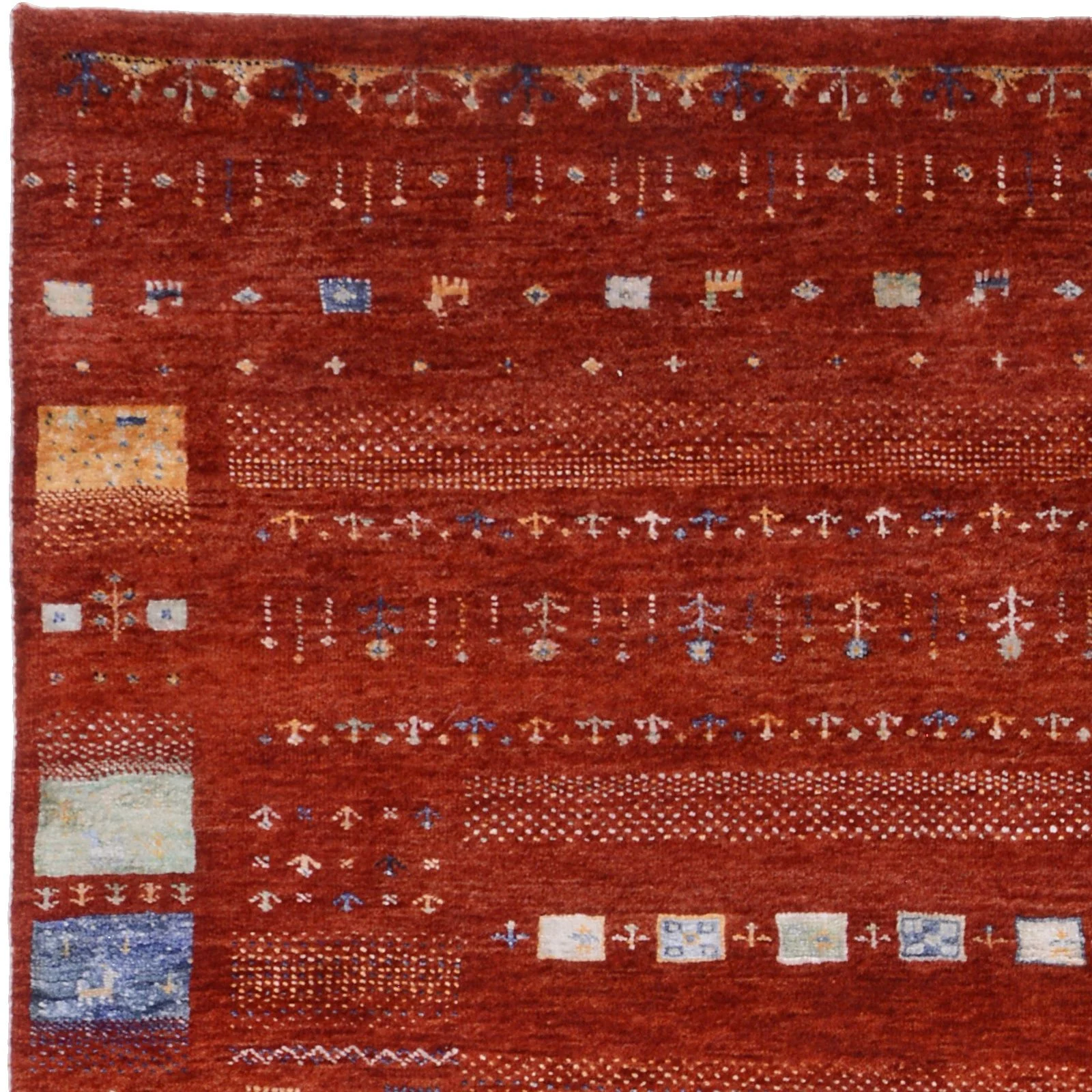 orientteppich-rizbaft-174-x-251-cm-schurwolle-handgeknupft-5 Loribaft Indian Rug 174 × 251 cm, Wool, hand-knotted