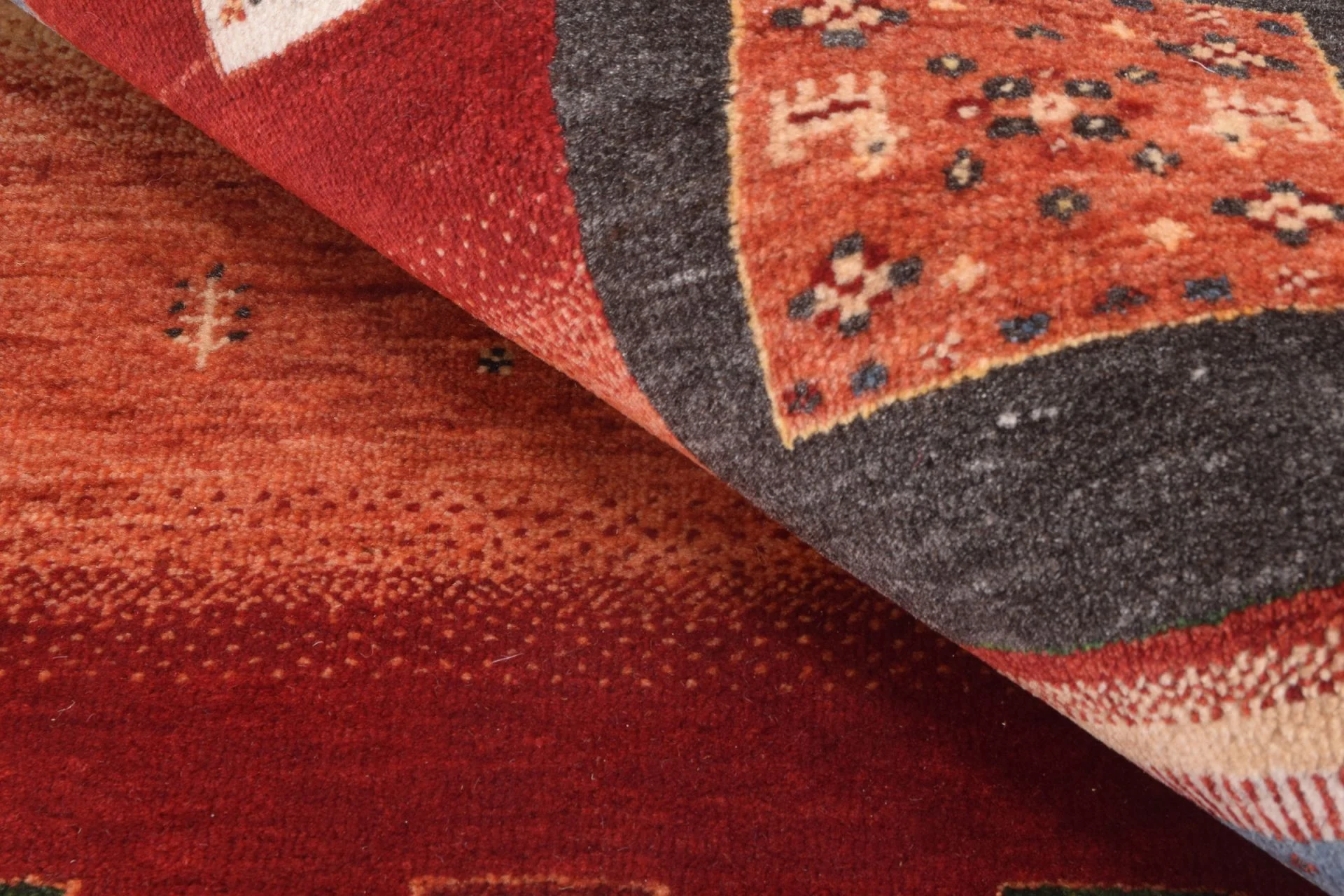 orientteppich-rizbaft-176-x-243-cm-schurwolle-handgeknupft-2 Hand-Knotted Wool Loribaft Indian Rug, 176 × 243 cm