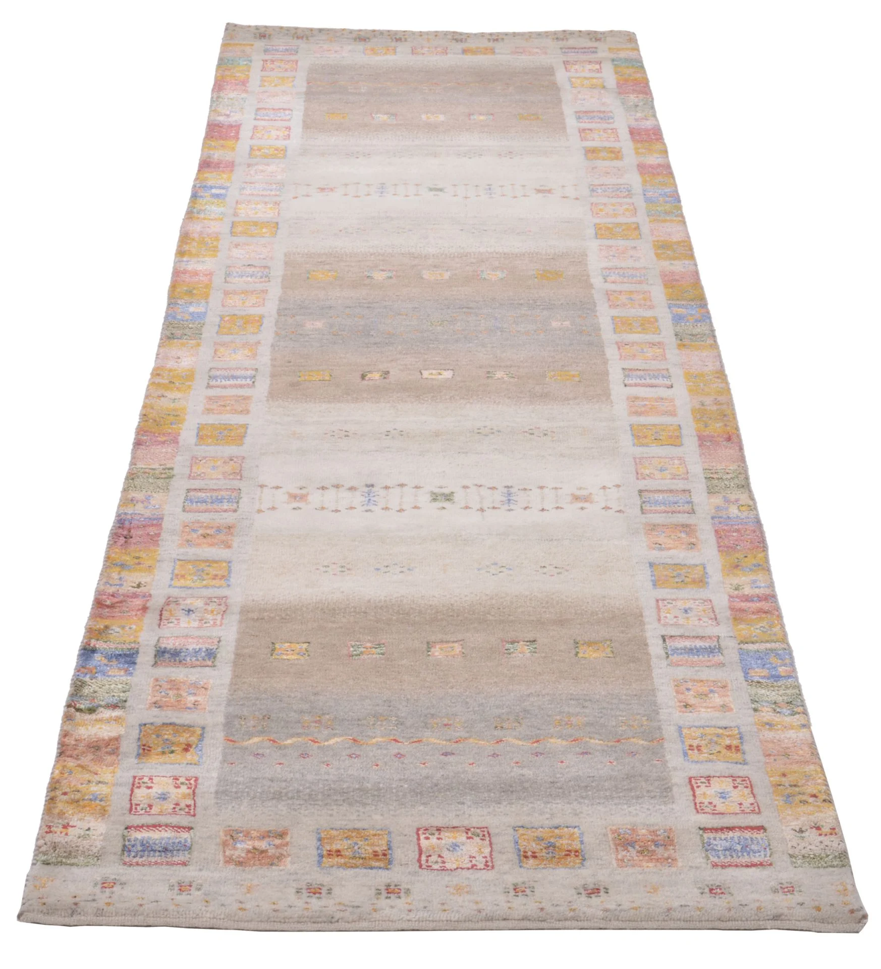 orientteppich-rizbaft-83-x-301-cm-schurwolle-handgeknupft-laufer-5 Loribaft Indian Rug — hand-knotted, 83 × 301 cm, Wool