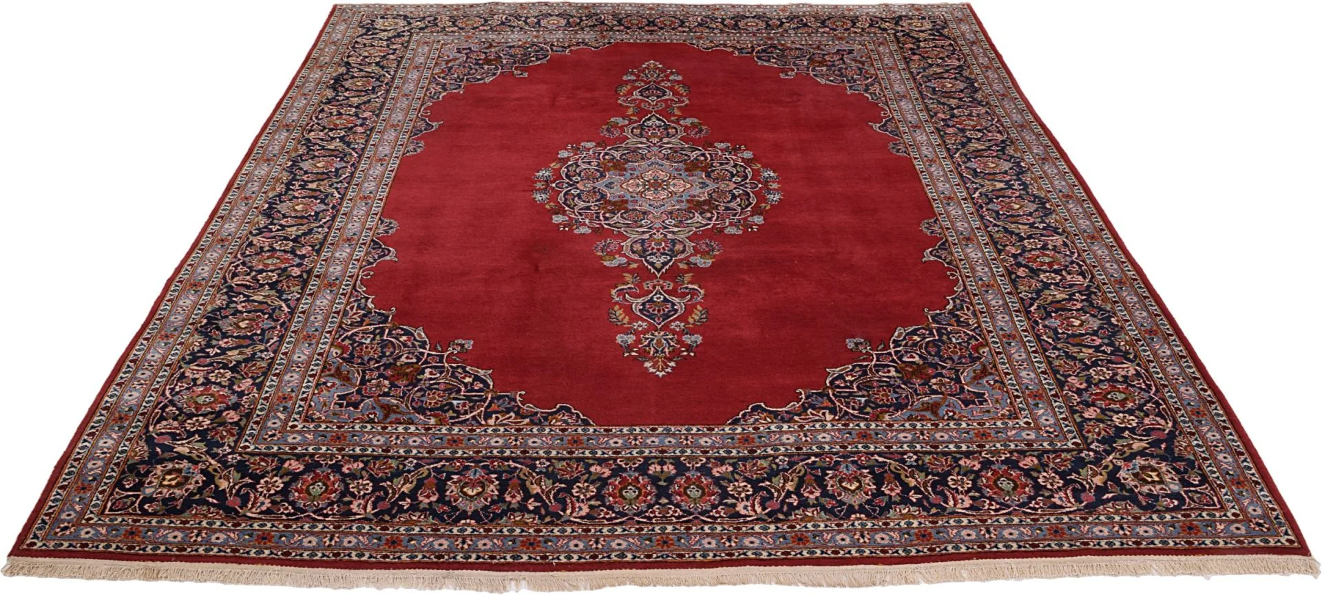 Kashan Persian Rug — hand-knotted, 279 × 373 cm, Wool