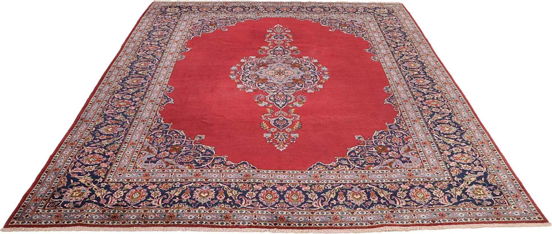 Kashan Persian Rug — hand-knotted, 279 × 373 cm, Wool