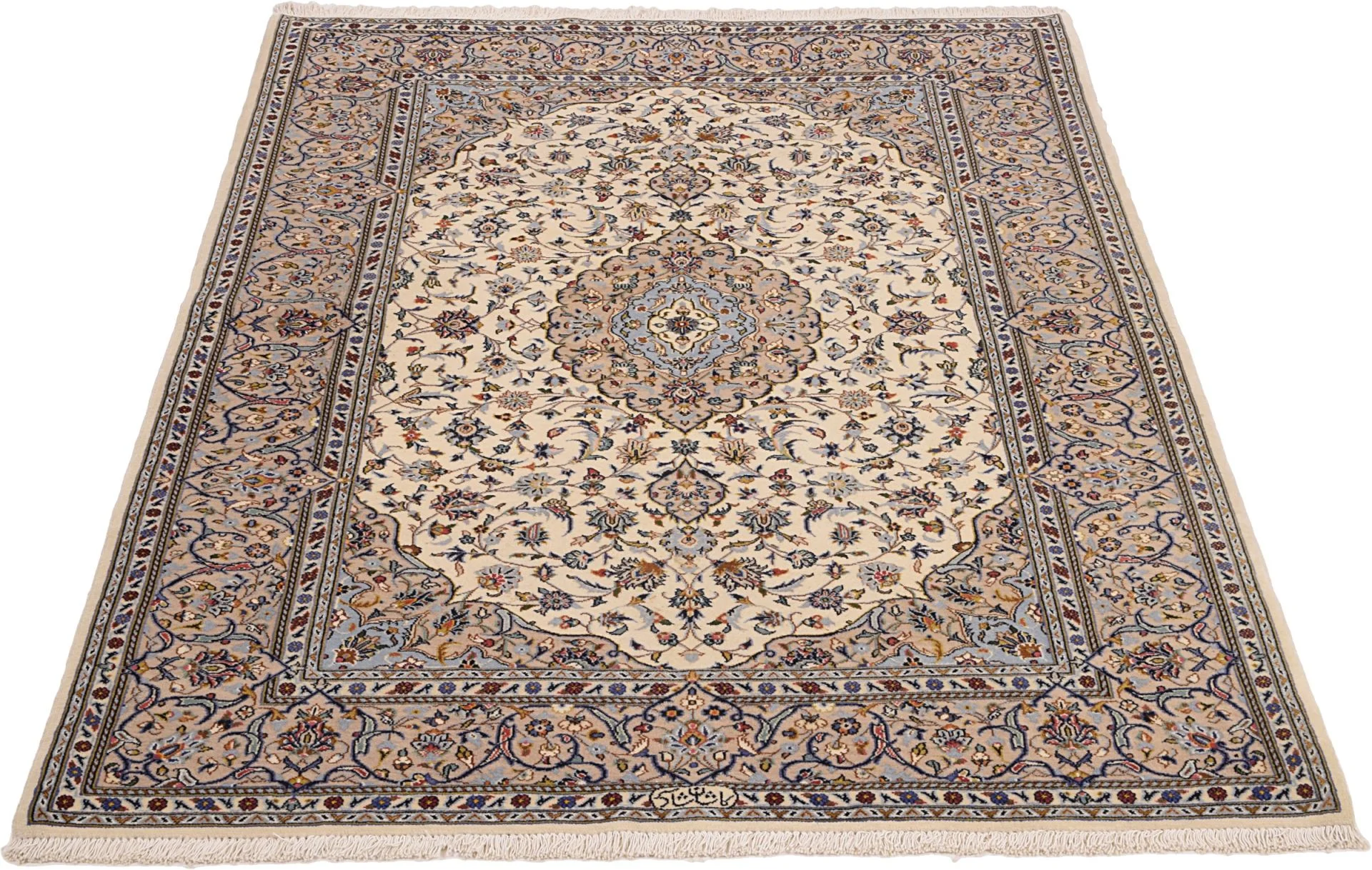 Kashan Persian Rug — hand-knotted, 147 × 231 cm, Wool