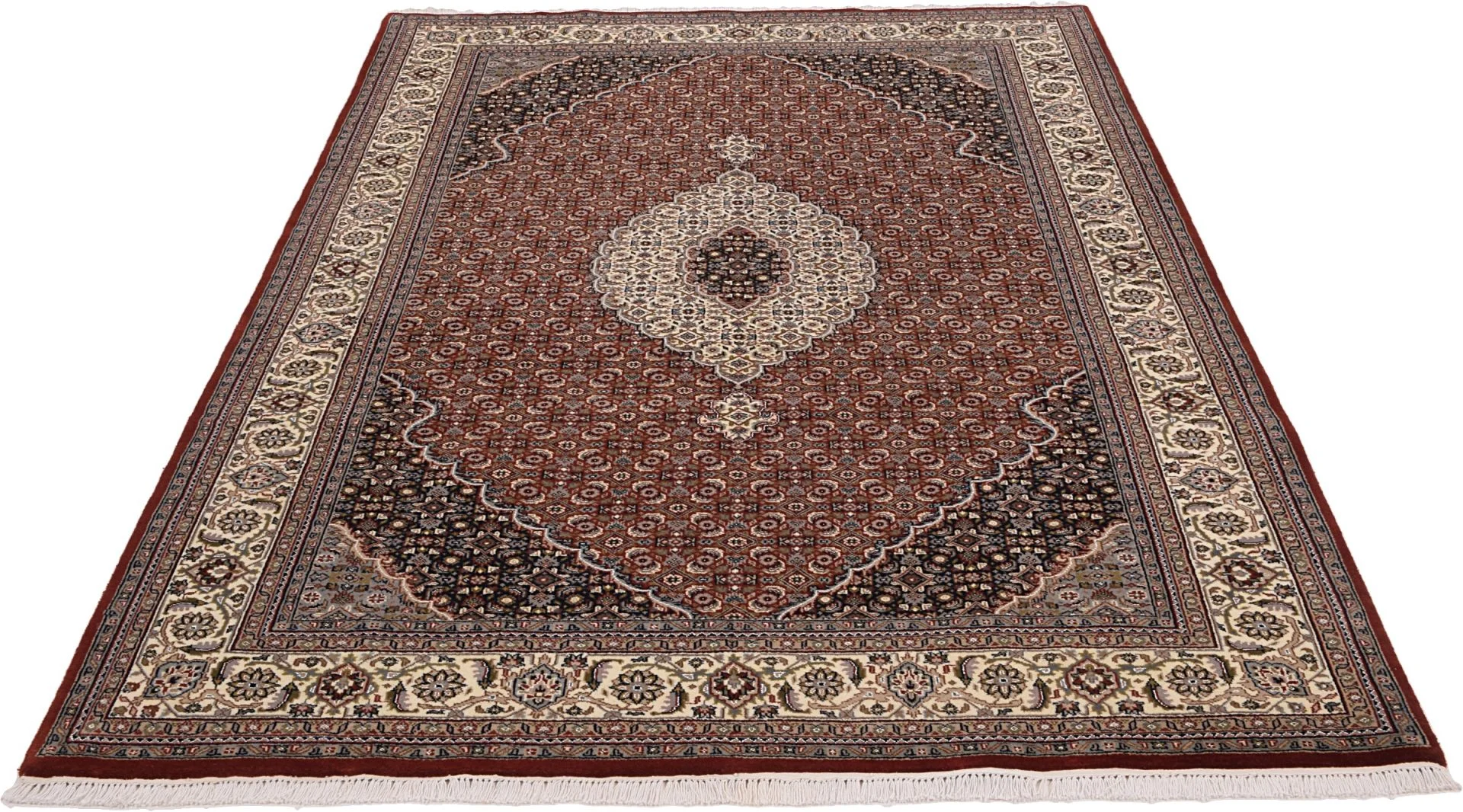 Tabriz Indian Rug 203 × 306 cm, Wool, hand-knotted