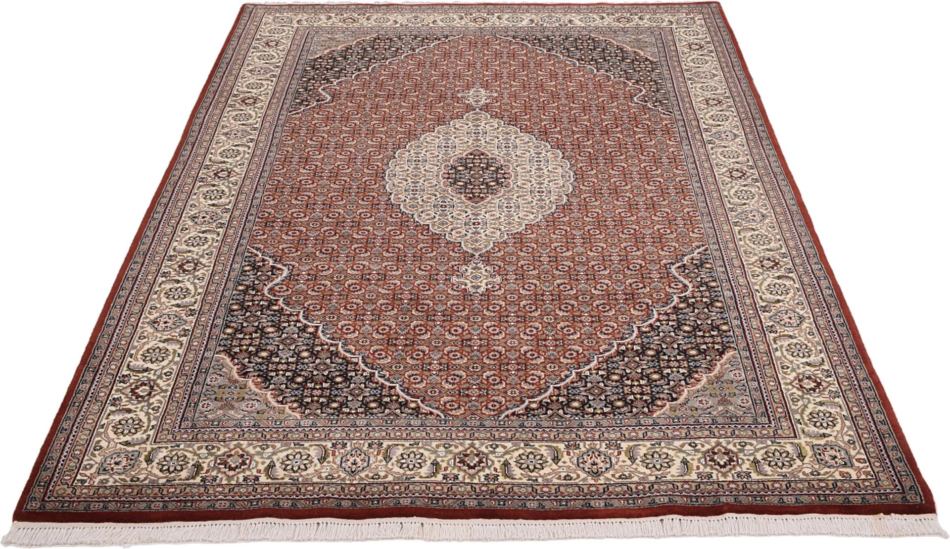 Tabriz Indian Rug 203 × 306 cm, Wool, hand-knotted