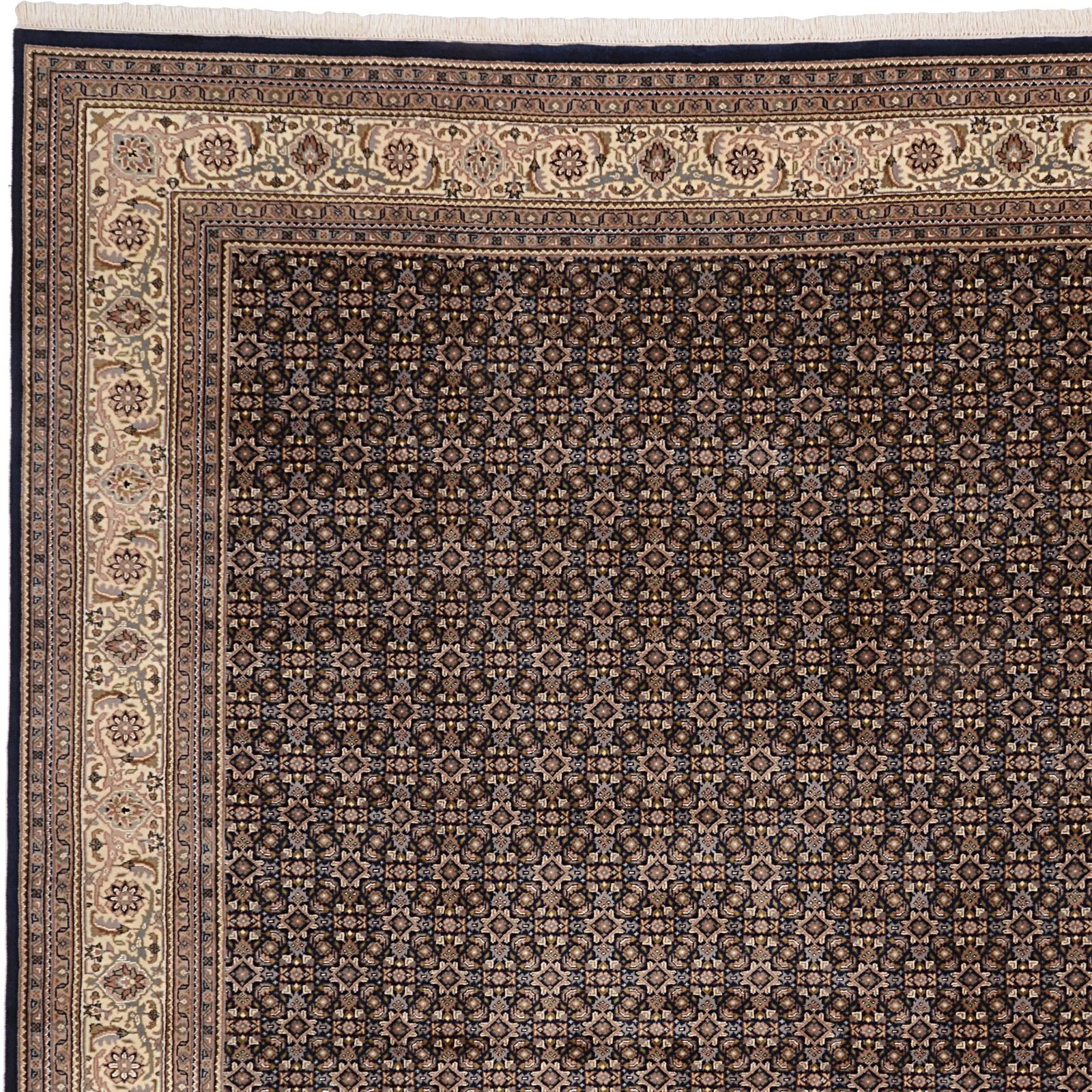 Tabriz Indian Rug — hand-knotted, 250 × 298 cm, Wool