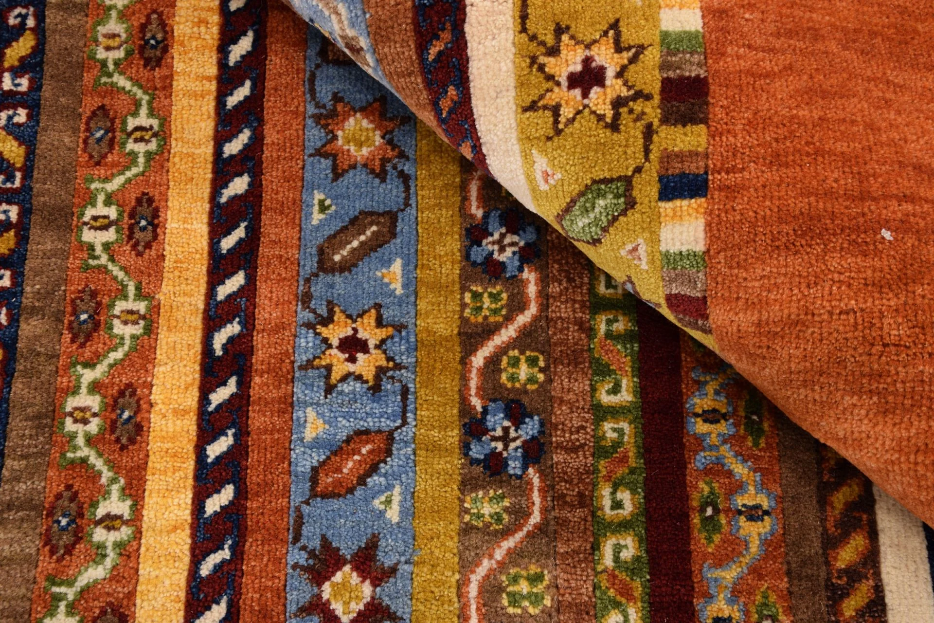 orientteppich-loribaft-199-x-308-cm-schurwolle-handgeknupft-3 Hand-Knotted Wool Loribaft Indian Rug, 199 × 308 cm