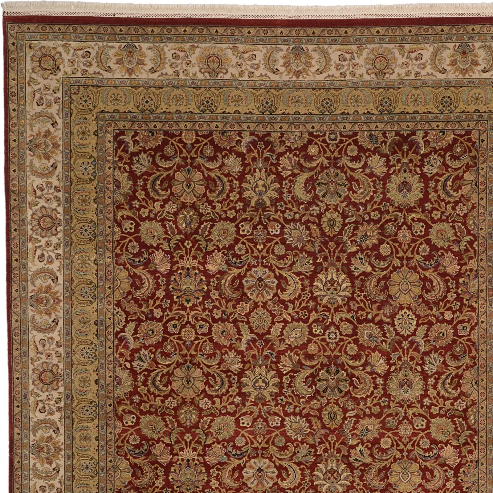 Tabriz Indian Rug — hand-knotted, 241 × 294 cm
