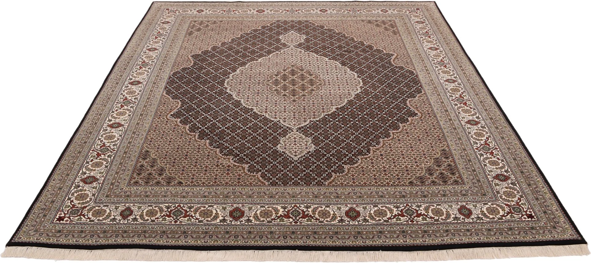 Tabriz Indian Rug — hand-knotted, 248 × 302 cm