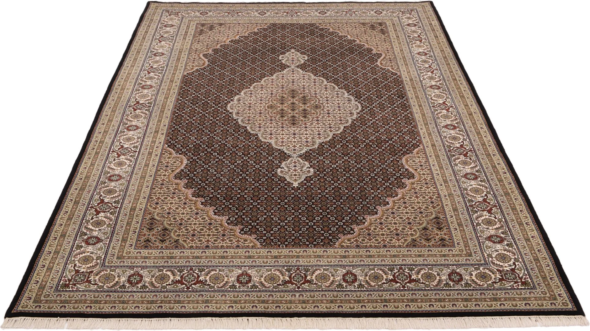 Tabriz Indian Rug — hand-knotted, 196 × 308 cm