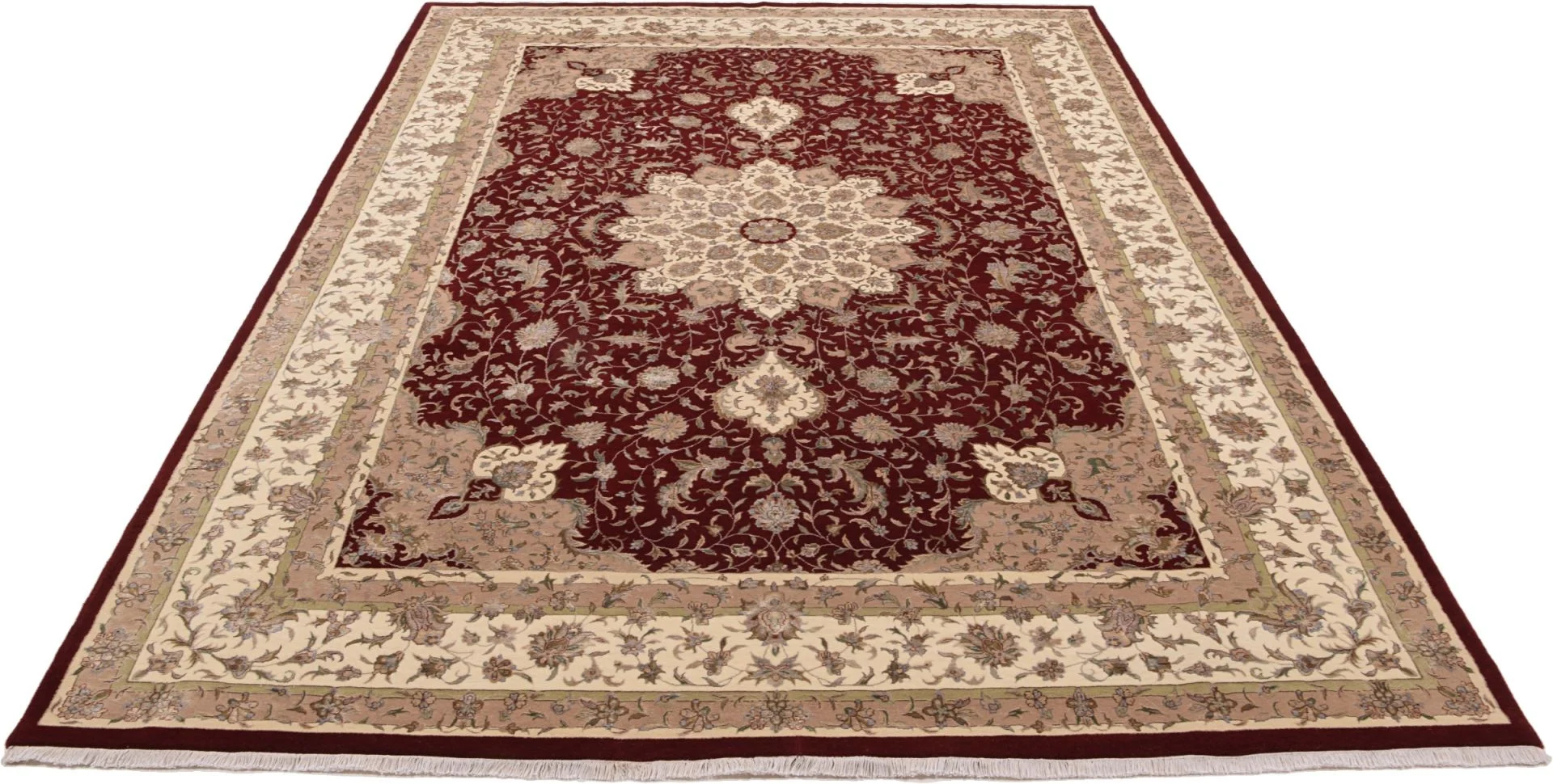 Tabriz Indian Rug — hand-knotted, 246 × 353 cm
