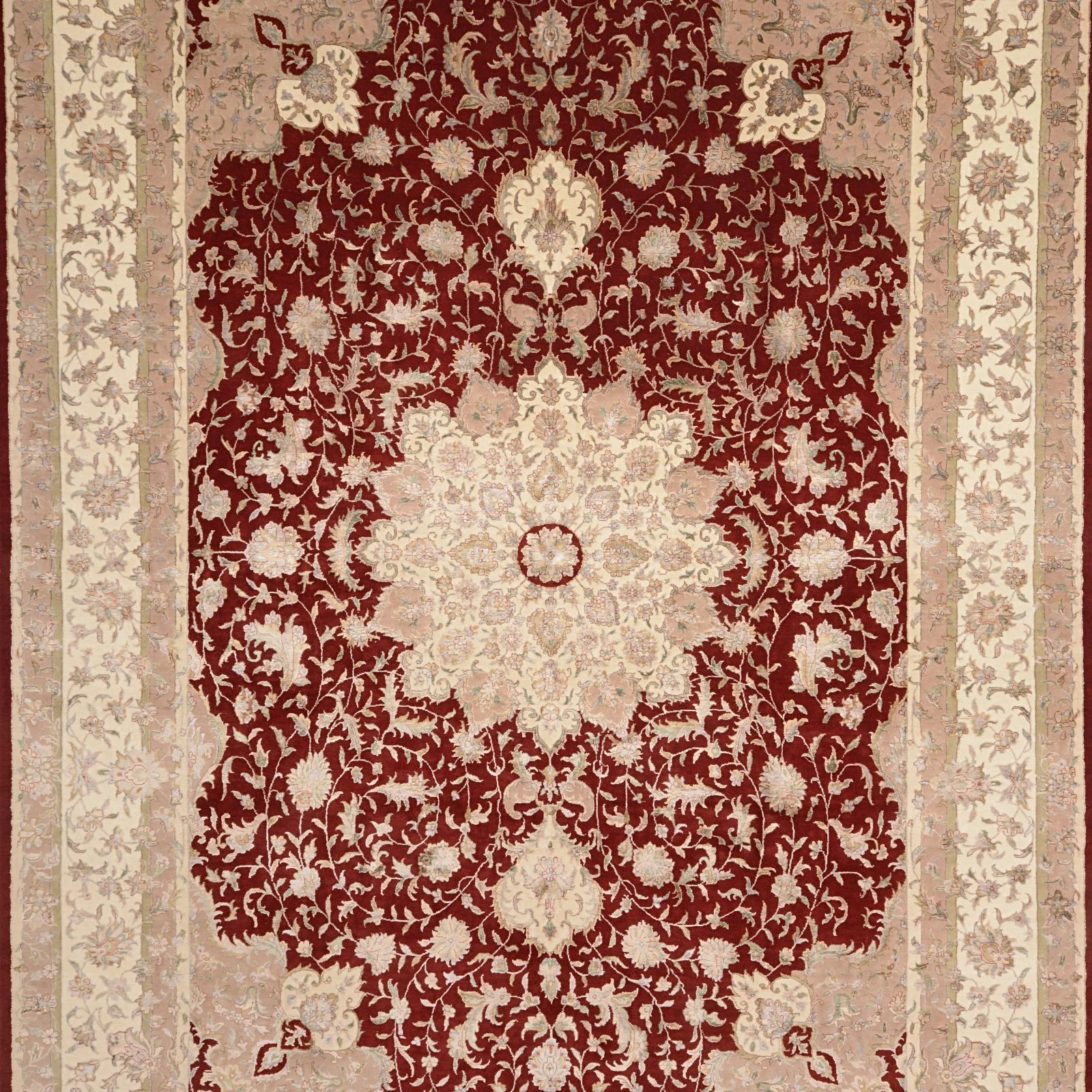 Tabriz Indian Rug — hand-knotted, 246 × 353 cm