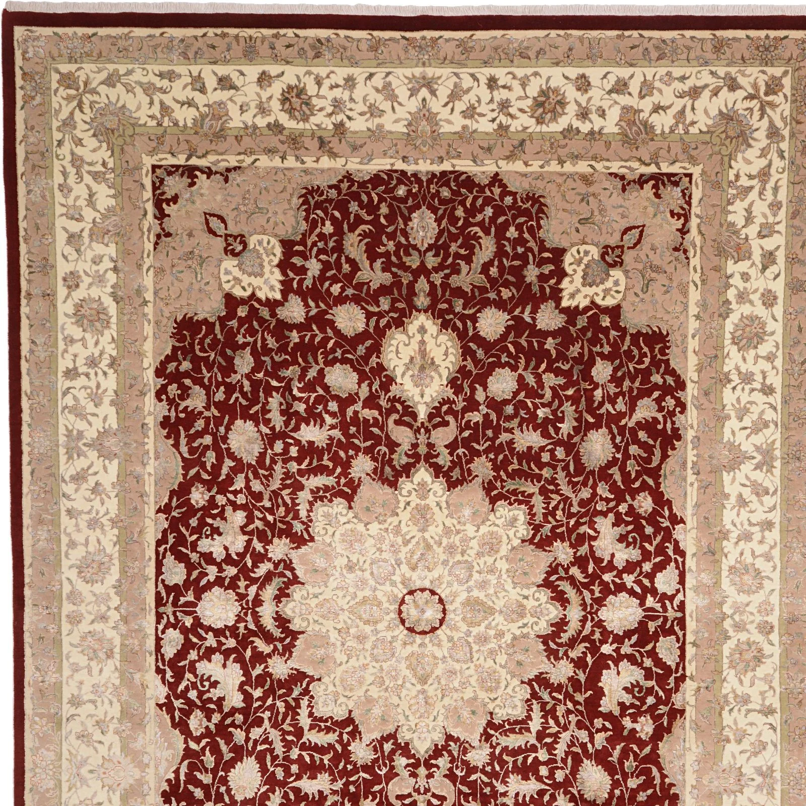 Tabriz Indian Rug — hand-knotted, 246 × 353 cm