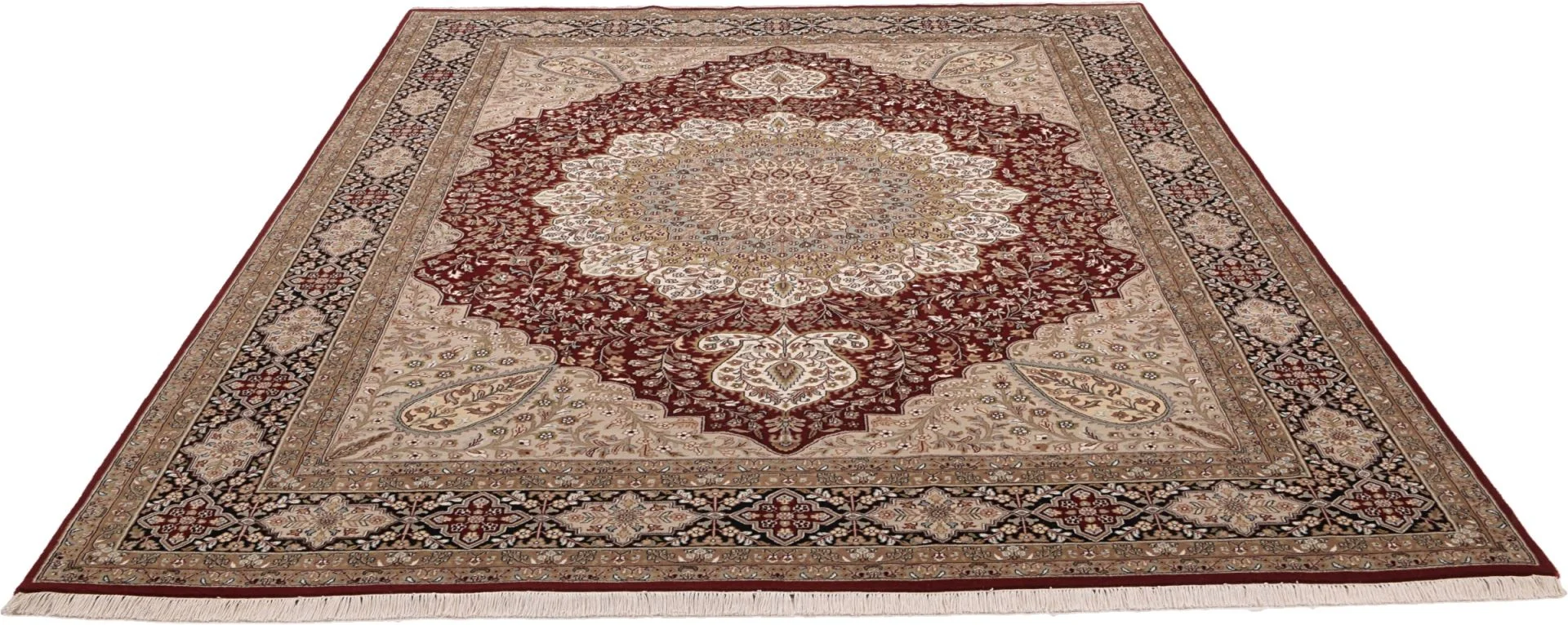 Tabriz Indian Rug 275 × 371 cm, hand-knotted