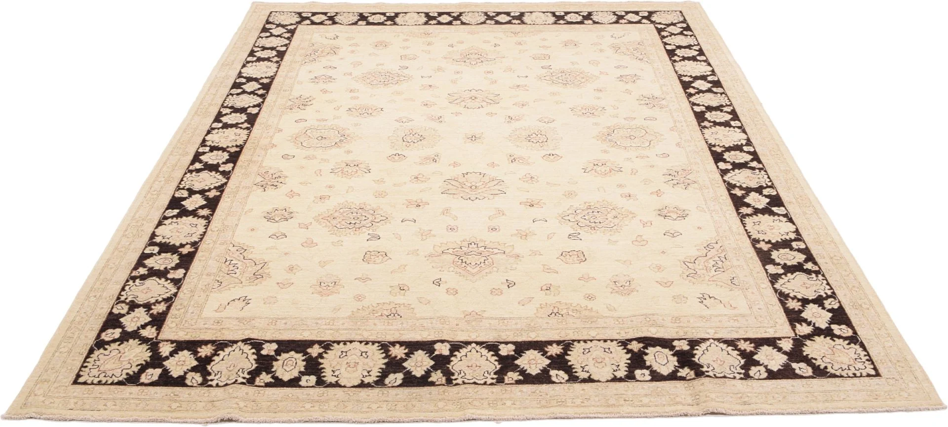 Hand-Knotted Wool Ziegler Pakistani Rug, 240 × 311 cm