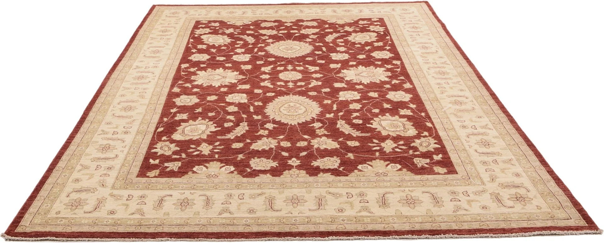 Hand-Knotted Wool Ziegler Pakistani Rug, 267 × 360 cm