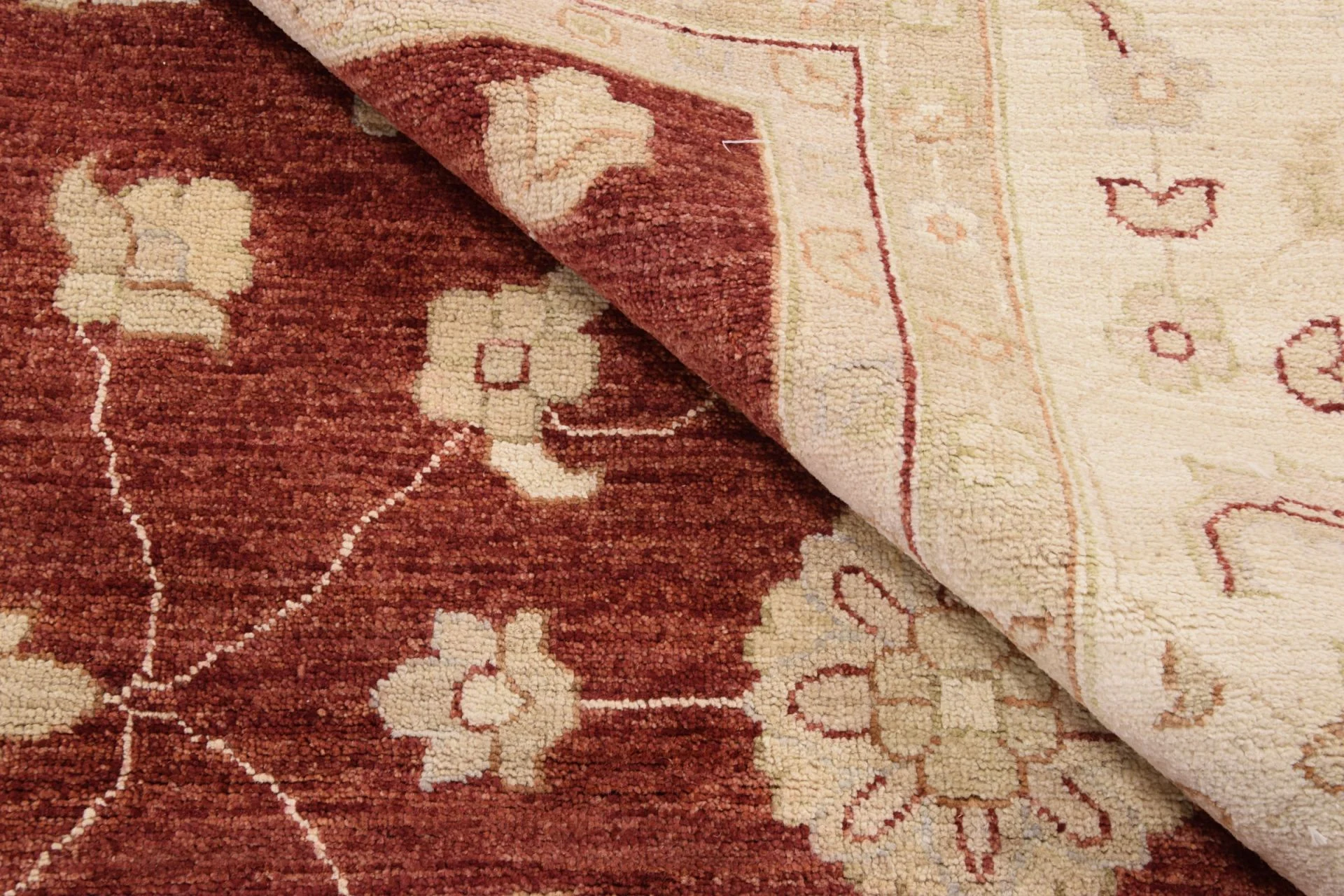 Hand-Knotted Wool Ziegler Pakistani Rug, 267 × 360 cm