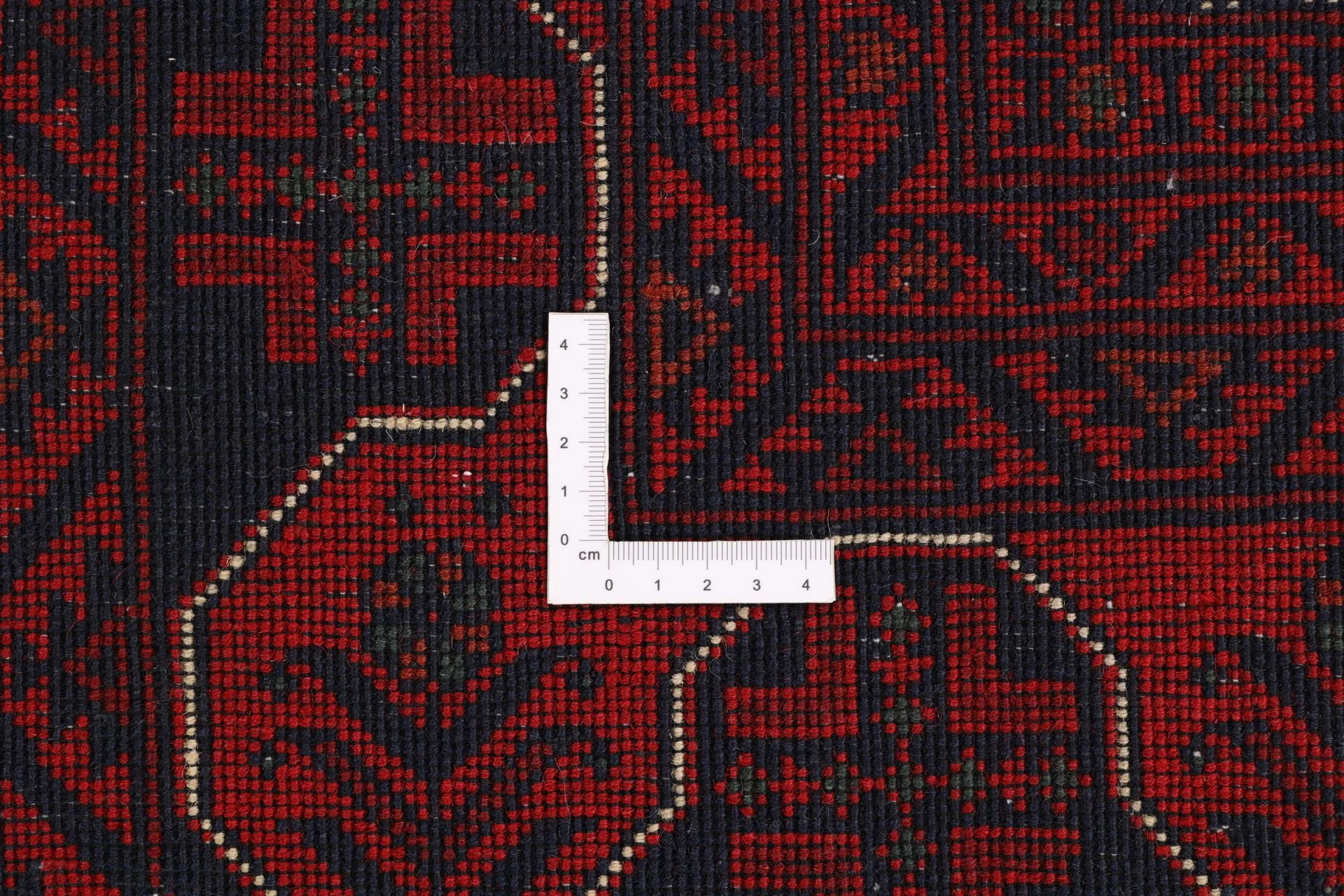 Hand-Knotted Wool Afghan Rug, 254 × 362 cm