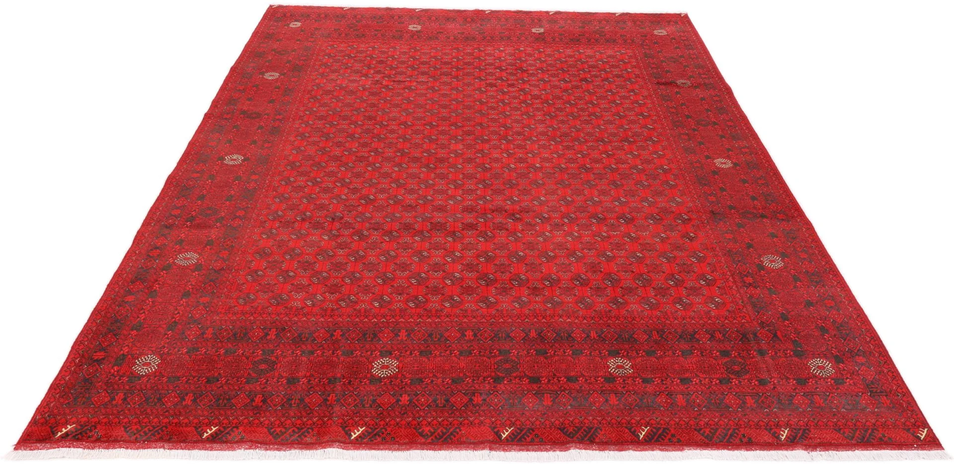 Afghan Rug — hand-knotted, 248 × 341 cm, Wool