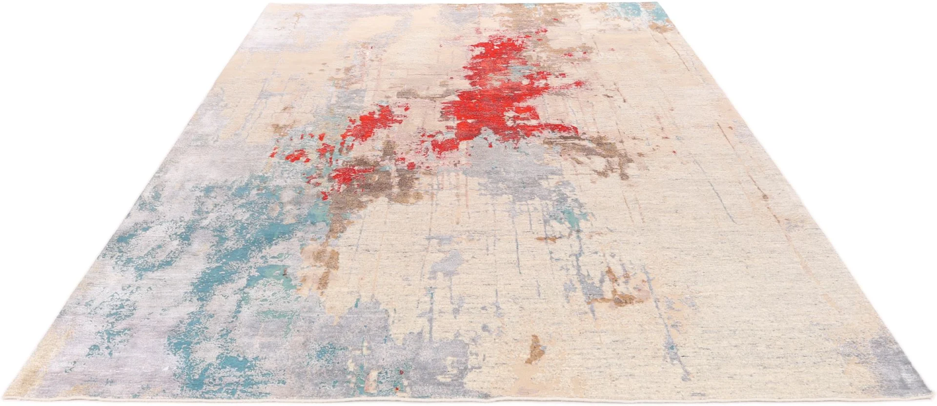 Indian Rug — hand-knotted, 280 × 369 cm, Wool