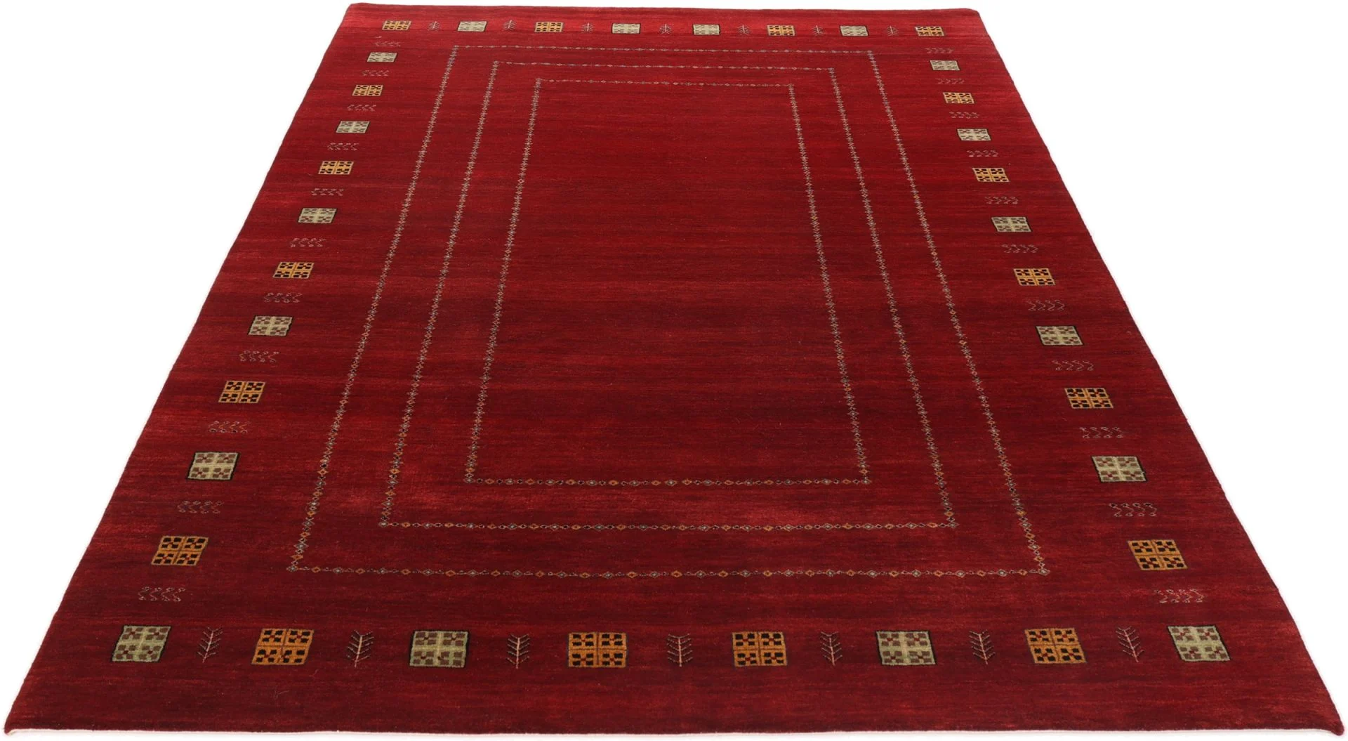 orientteppich-loribaft-207-x-303-cm-schurwolle-handgeknupft-1 Hand-Knotted Wool Loribaft Indian Rug, 207 × 303 cm