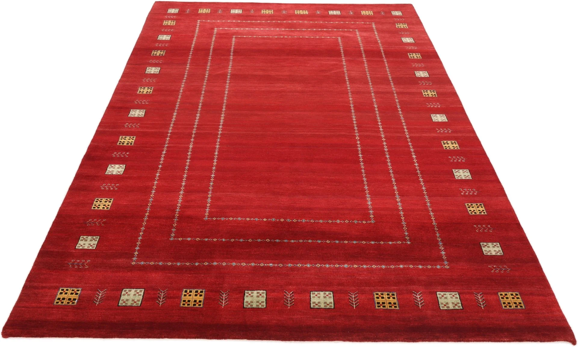 orientteppich-loribaft-207-x-303-cm-schurwolle-handgeknupft-2 Hand-Knotted Wool Loribaft Indian Rug, 207 × 303 cm
