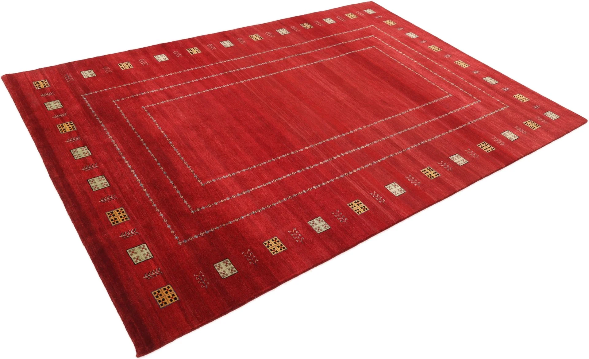 orientteppich-loribaft-207-x-303-cm-schurwolle-handgeknupft-4 Hand-Knotted Wool Loribaft Indian Rug, 207 × 303 cm