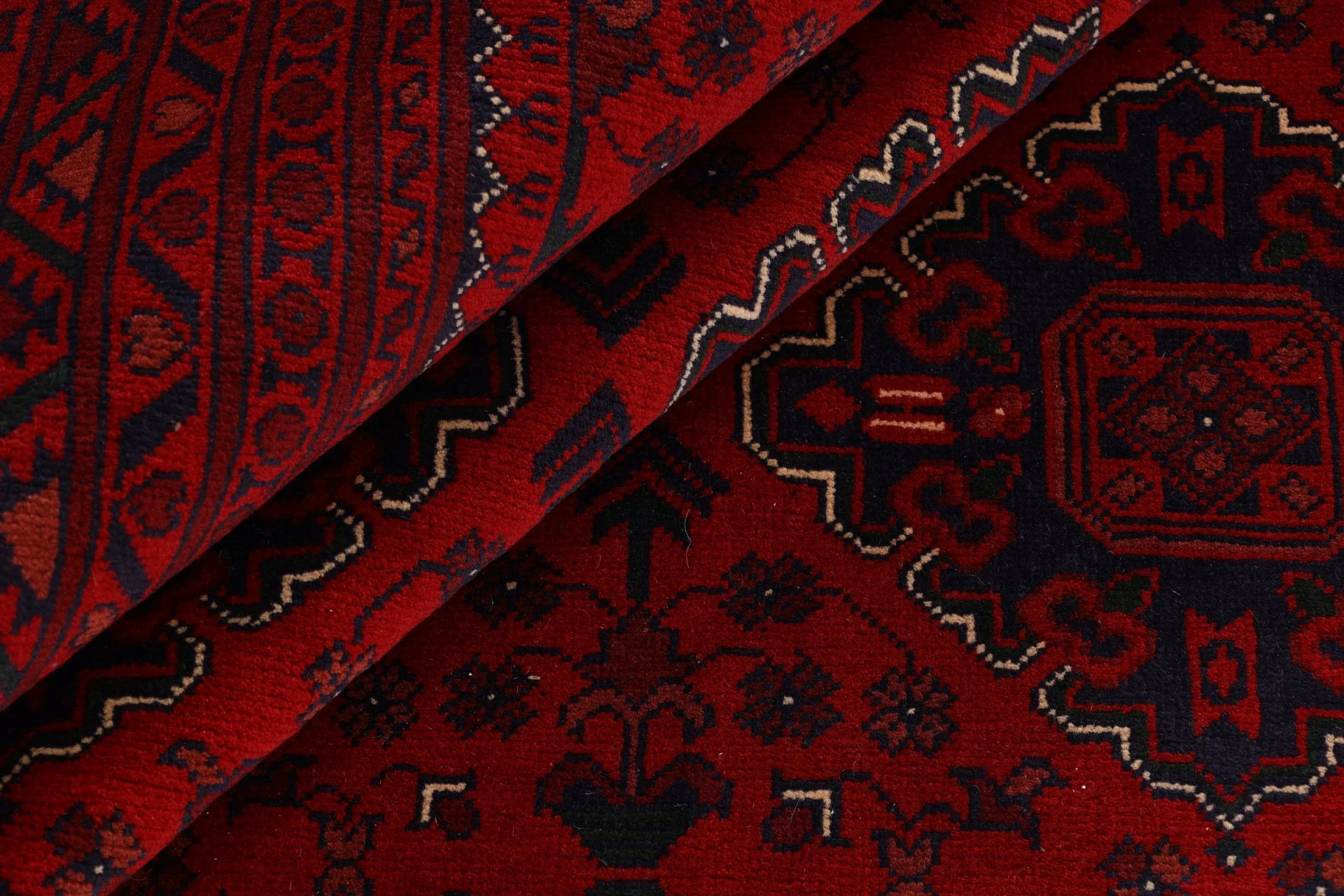 Afghan Rug 300 × 380 cm, Wool, hand-knotted