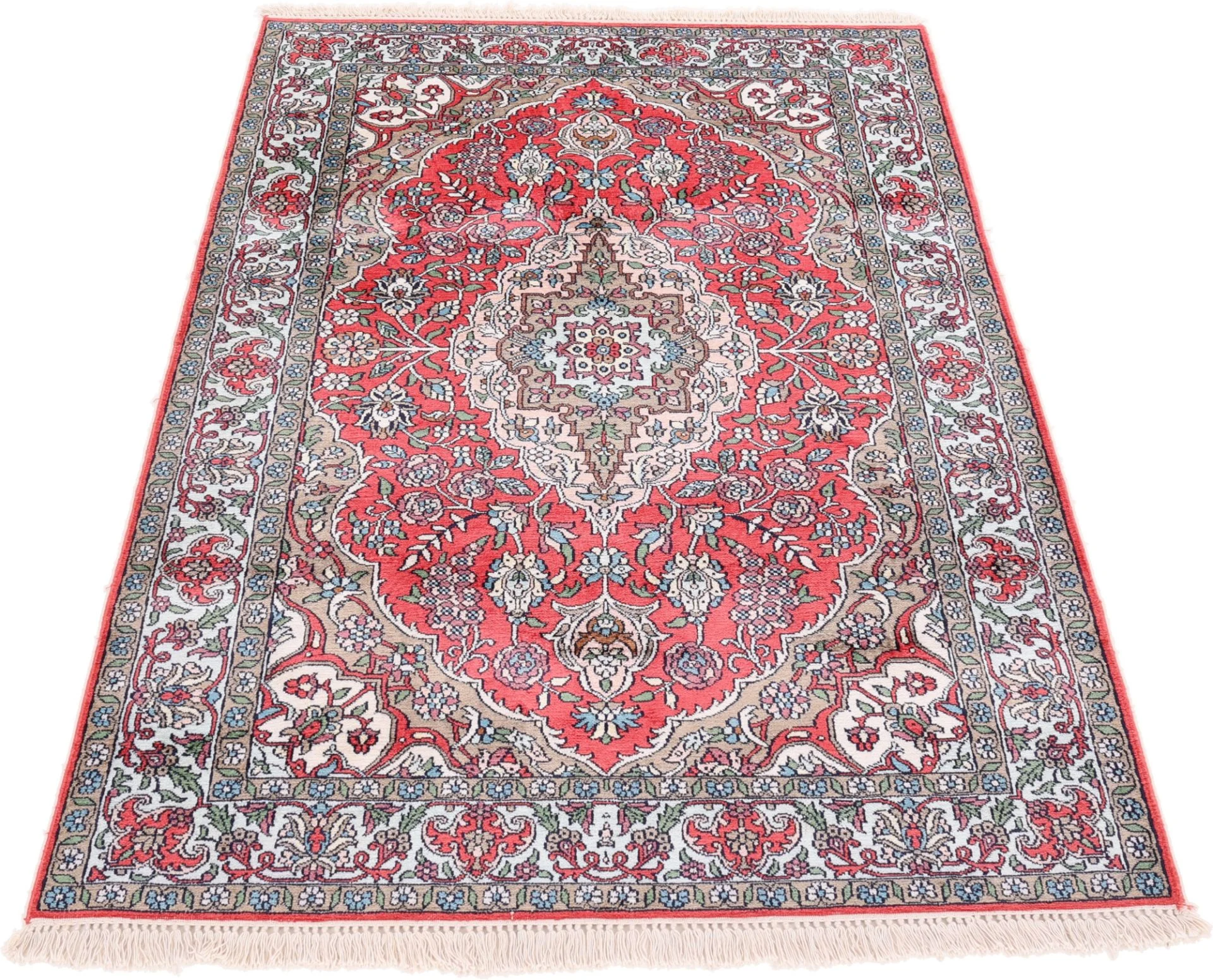 Indian Rug — hand-knotted, 181 × 122 cm, Wool
