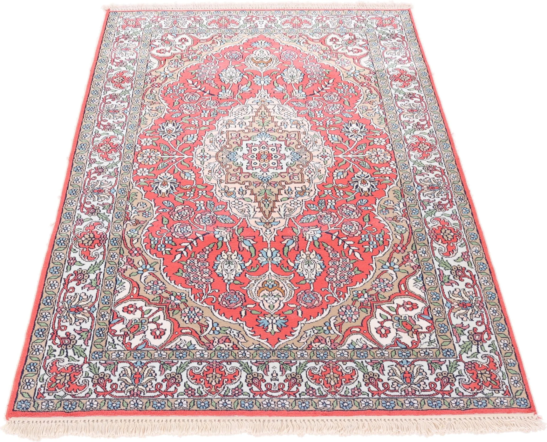Indian Rug — hand-knotted, 181 × 122 cm, Wool