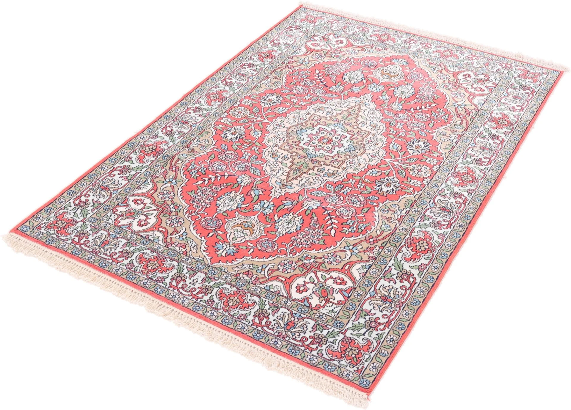 Indian Rug — hand-knotted, 181 × 122 cm, Wool