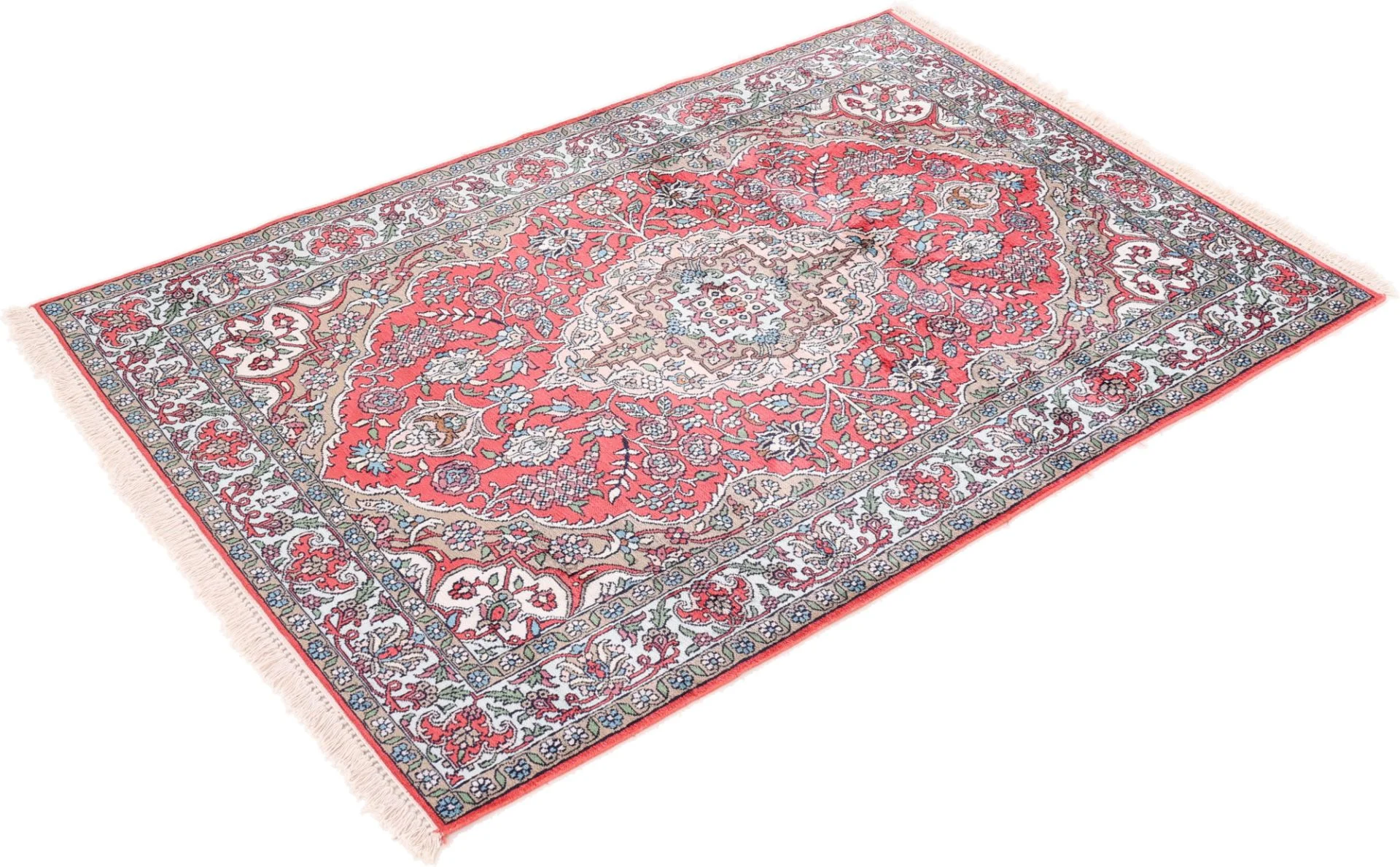 Indian Rug — hand-knotted, 181 × 122 cm, Wool