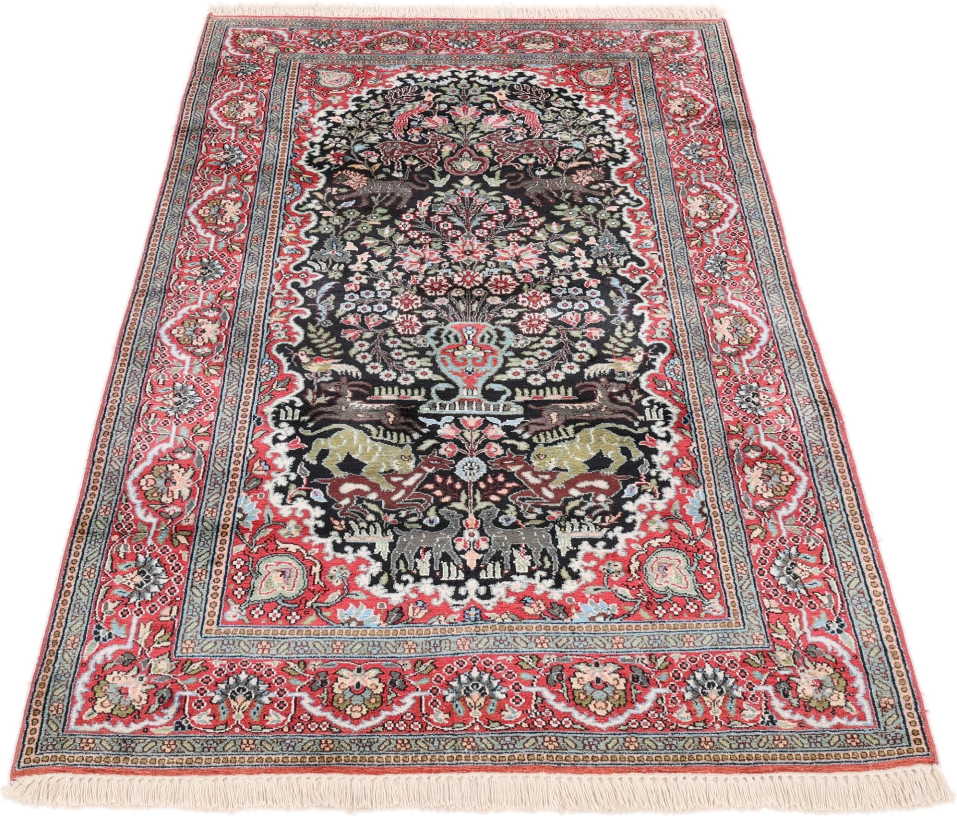 Indian Rug 202 × 118 cm, Wool, hand-knotted