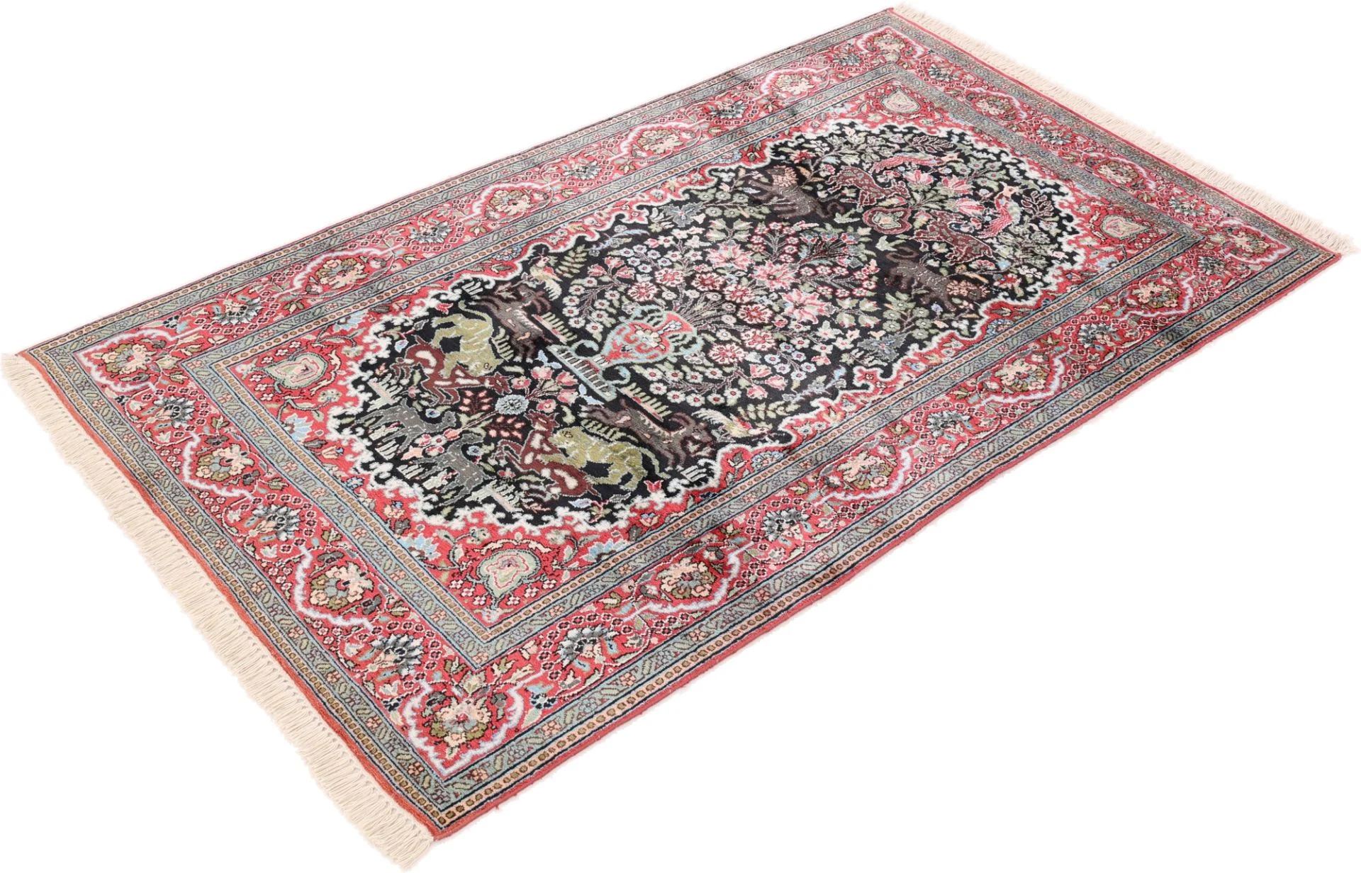Indian Rug 202 × 118 cm, Wool, hand-knotted