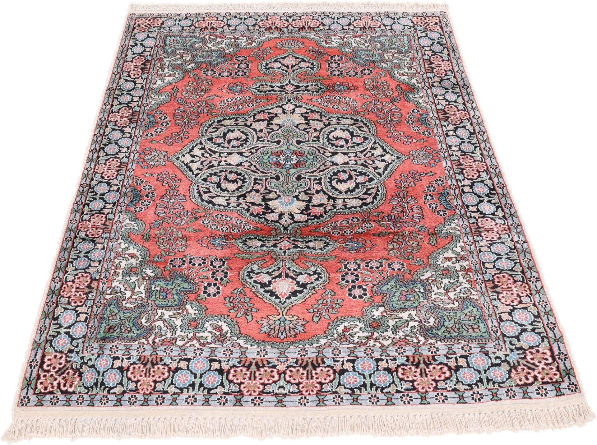 Indian Rug — hand-knotted, 188 × 128 cm, Wool