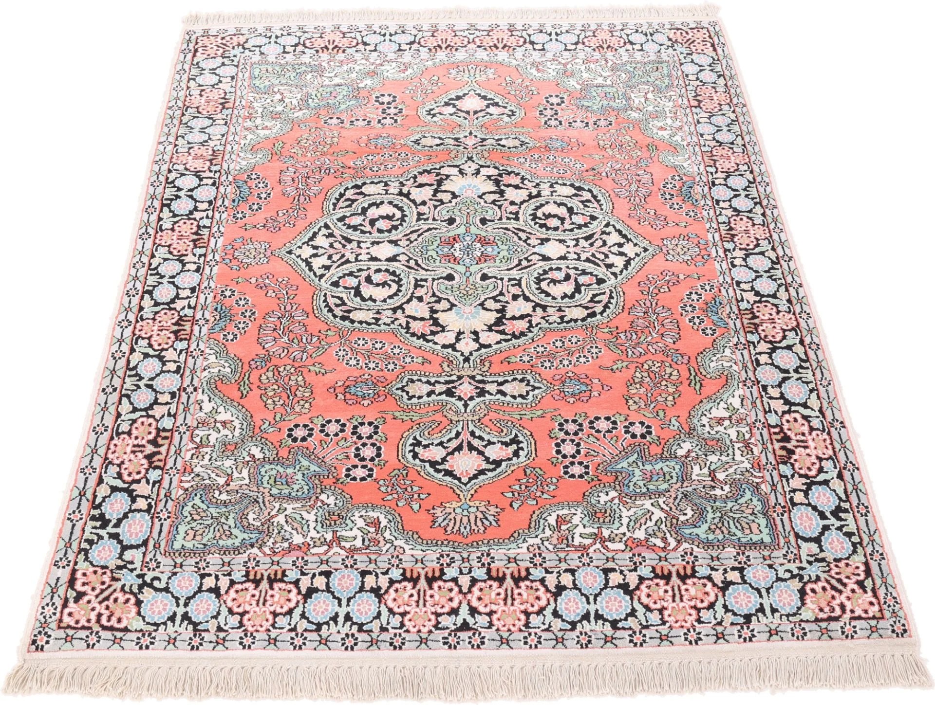 Indian Rug — hand-knotted, 188 × 128 cm, Wool