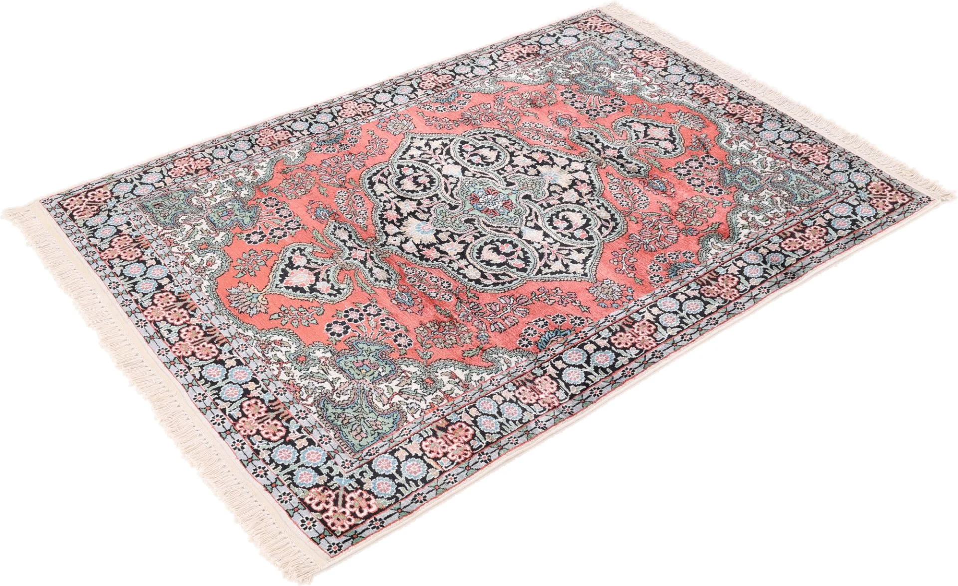 Indian Rug — hand-knotted, 188 × 128 cm, Wool